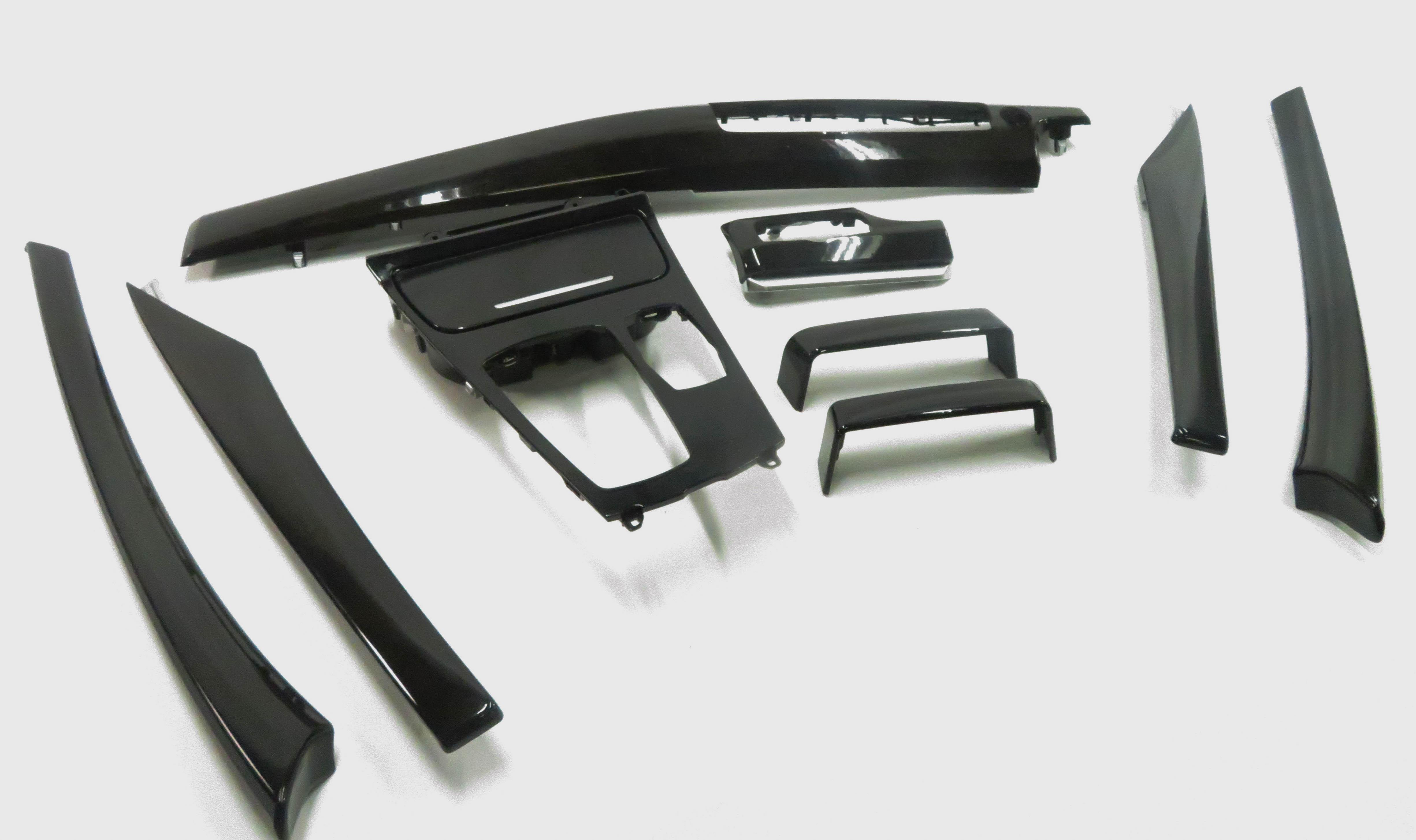 2010 BMW 550iGT (F07) DASH DOOR CONSOLE WOOD GRAIN TRIM SET-9 (FINE ASH GRAIN) — exact item pictured