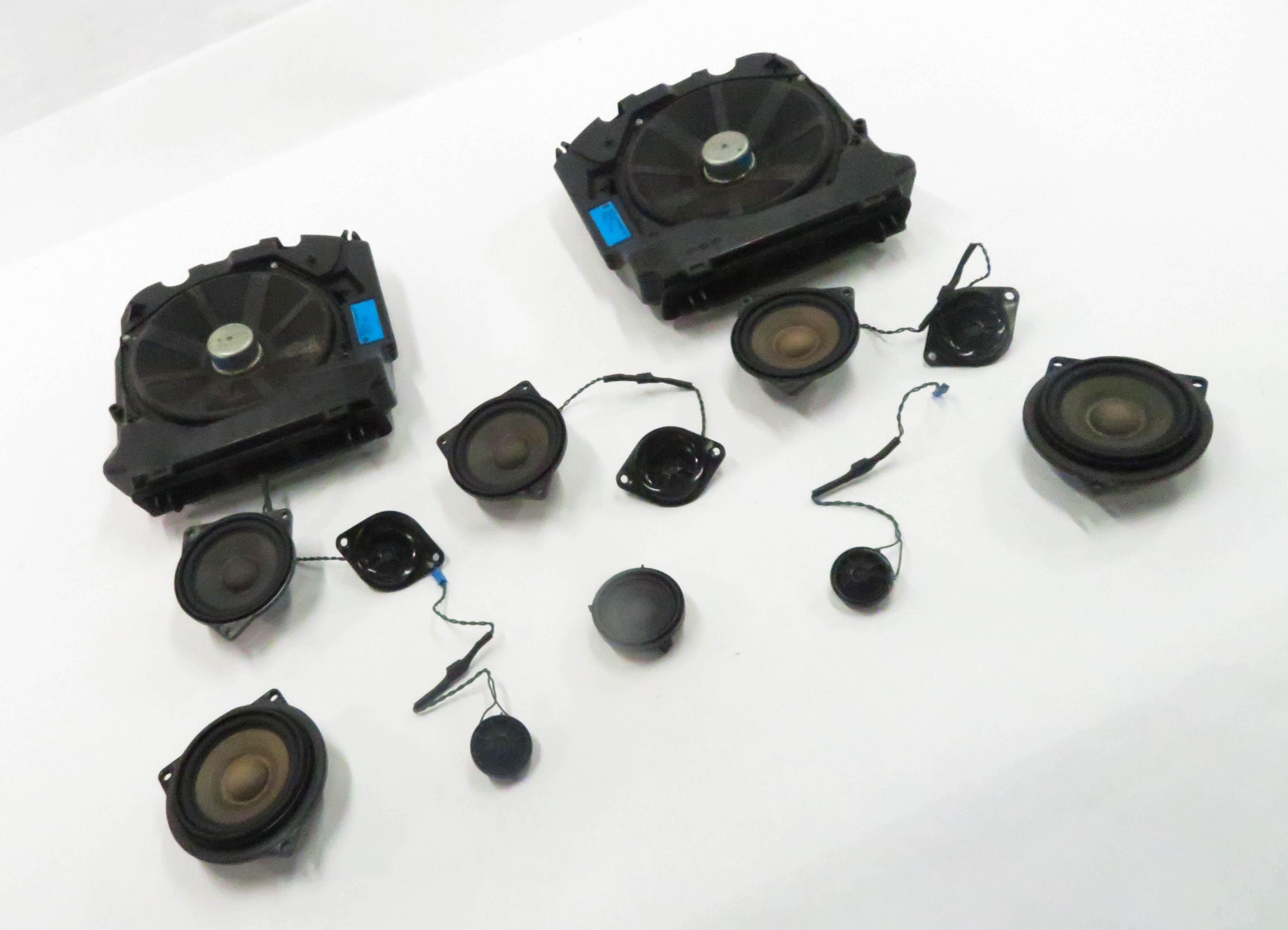 2014 BMW 535i (F10) HiFi AUDIO SUB SUBWOOFER TWEETER SPEAKER SET-13 — exact item pictured