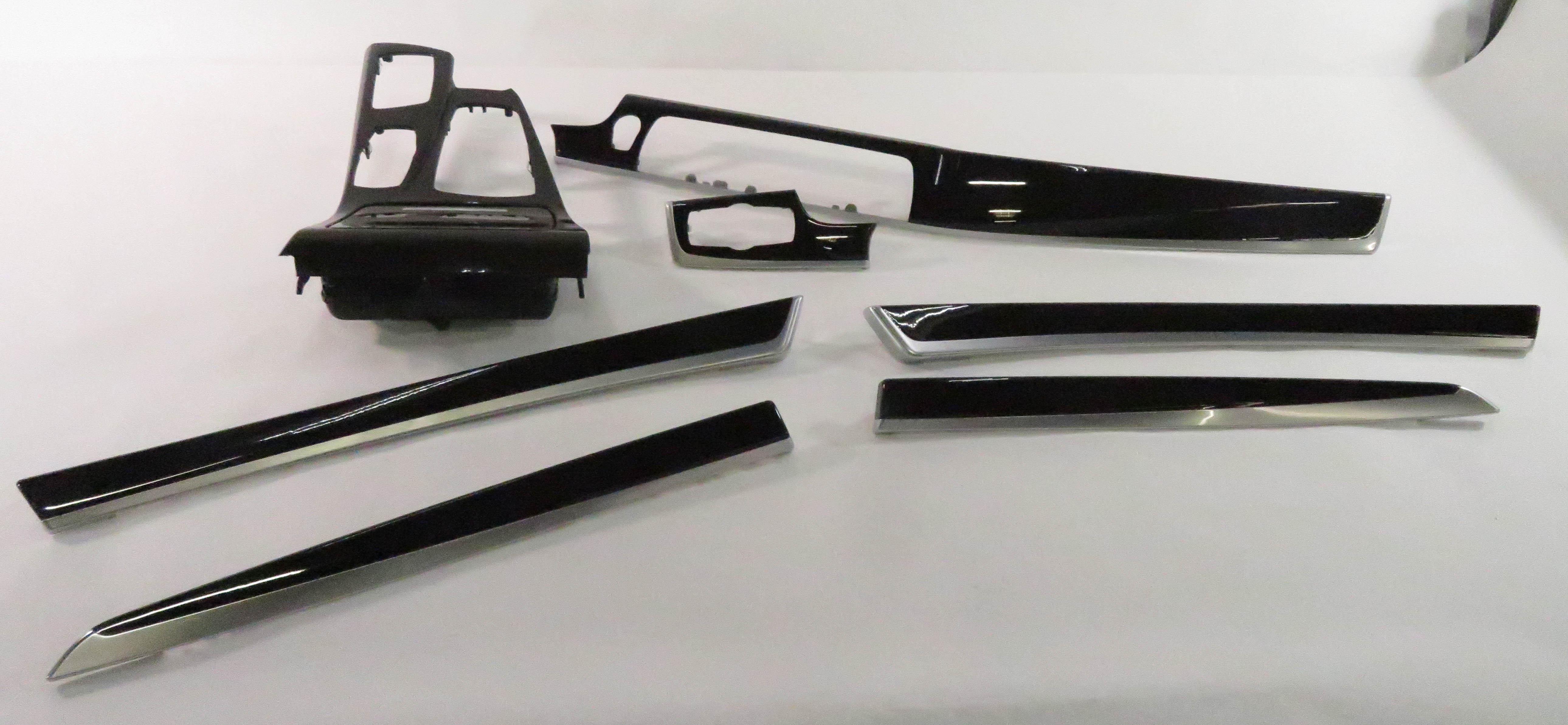 2014 BMW 535i (F10) DASH DOOR CONSOLE (FINE ASH GRAIN) WOOD TRIM SET-7 — exact item pictured