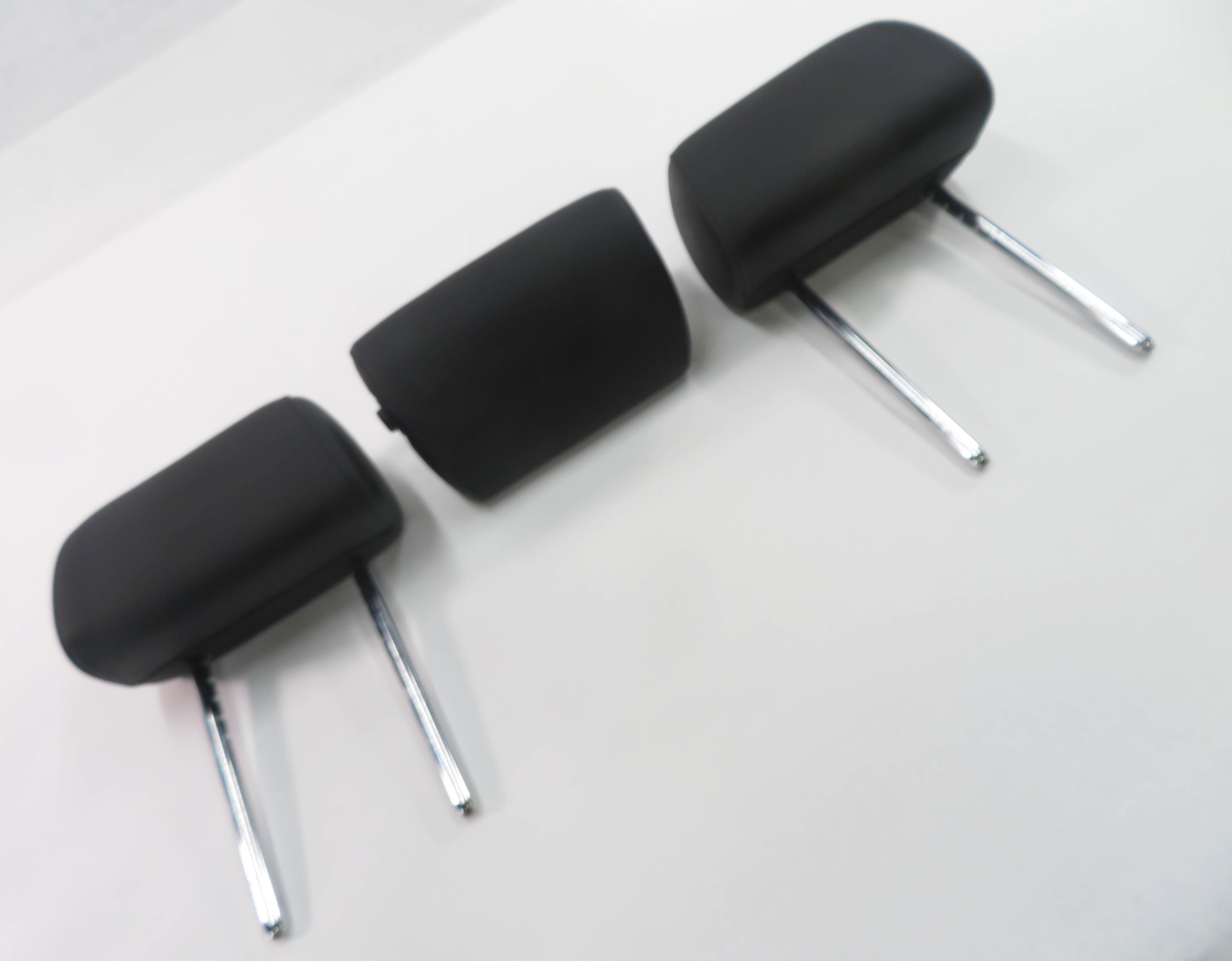 2011 BMW 535i (F10) REAR SEAT LEFT / CENTER / RIGHT HEADREST SET (BLACK LEATHER) — exact item pictured