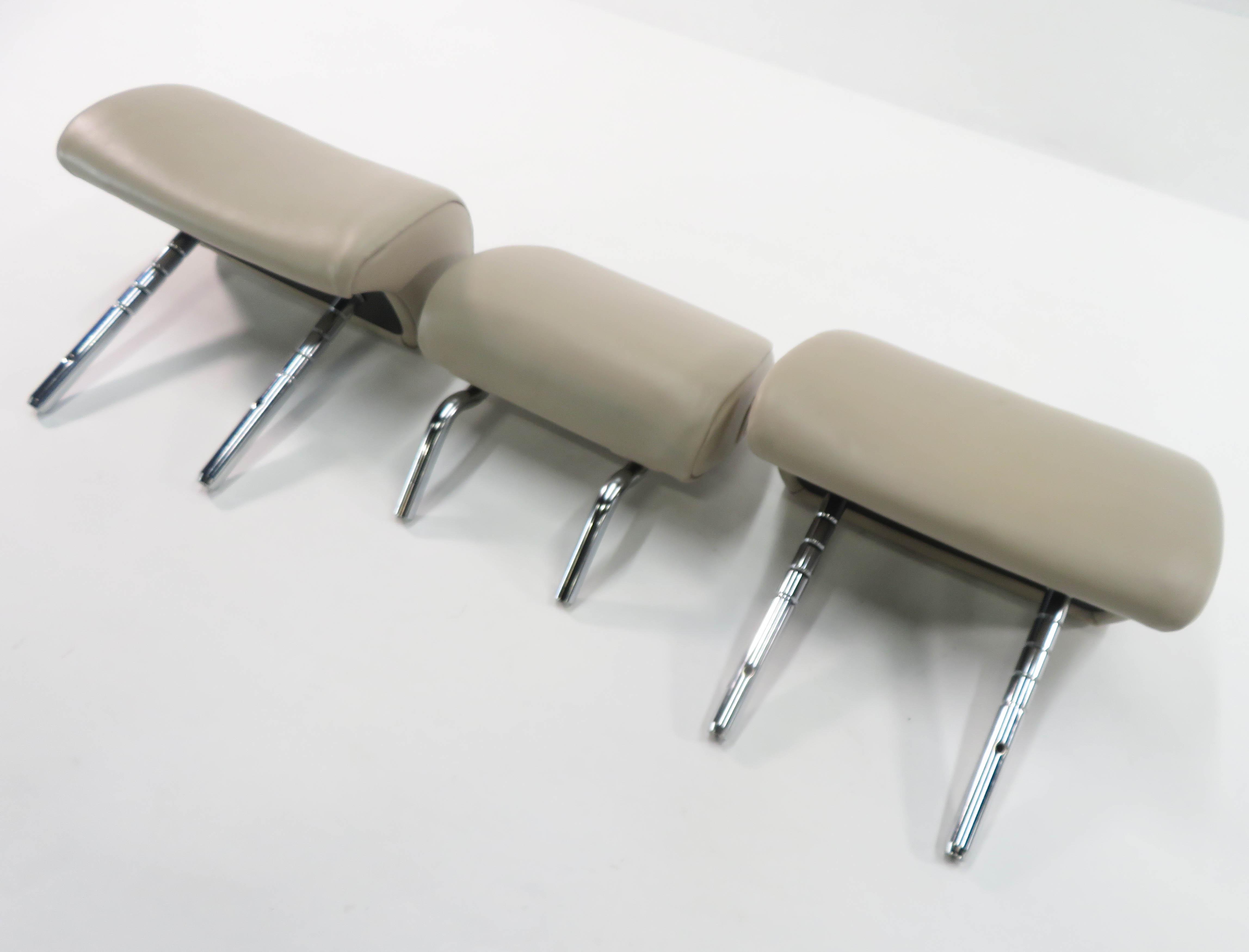 2012 BMW 750i (F01) REAR SEAT - HEADREST SET-3 (SADDLE BROWN LIGHT LEATHER) — exact item pictured