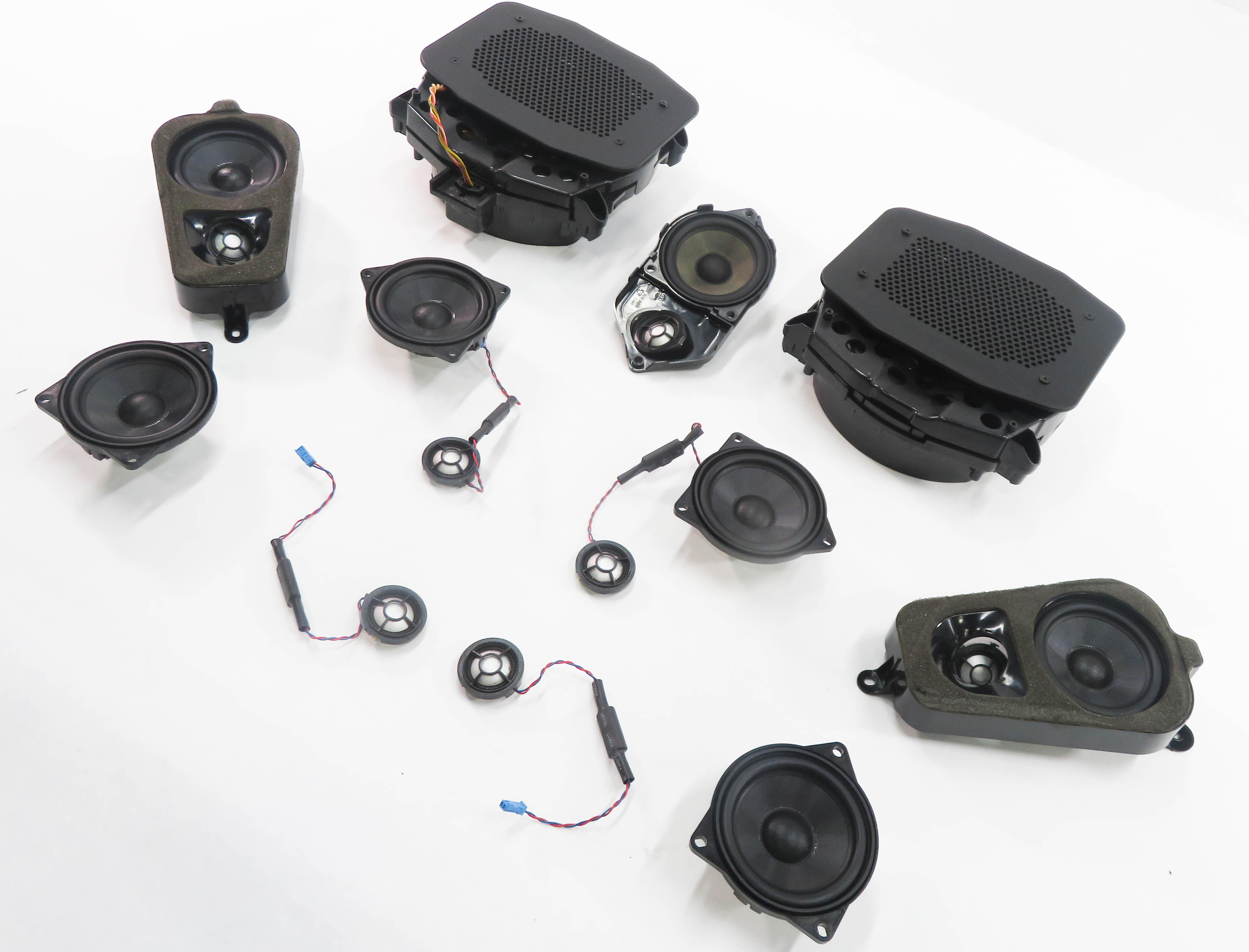 2008 BMW X5 (E70) HARMAN AUDIO SUBWOOFER SUB WOOFER  TWEETER SPEAKER SET-16 — exact item pictured
