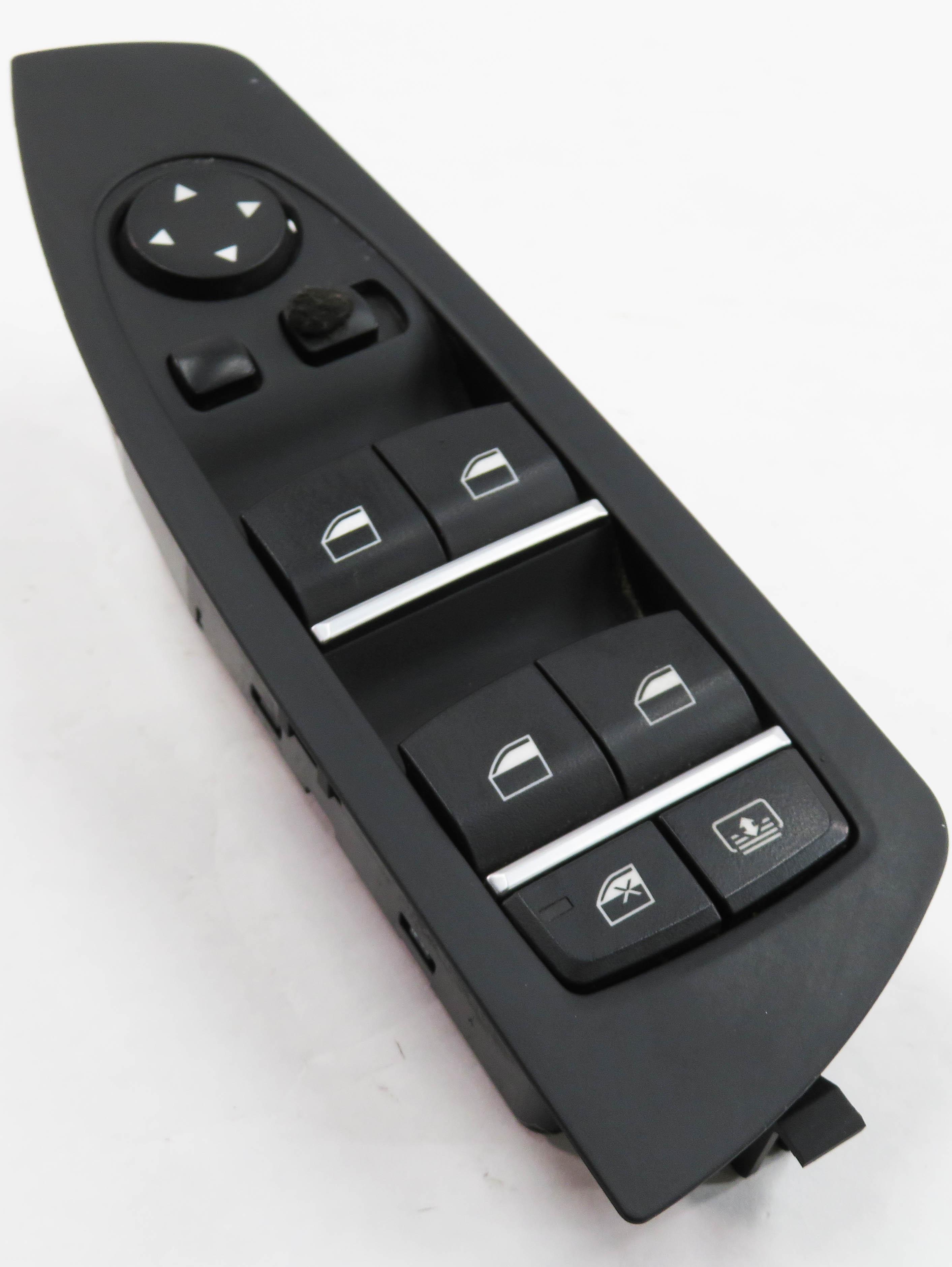 09-15 BMW 740i 750i 760i B7 (F01) DRIVER WINDOW SWITCH w/ SHADE & P-FOLD (BLACK) — exact item pictured