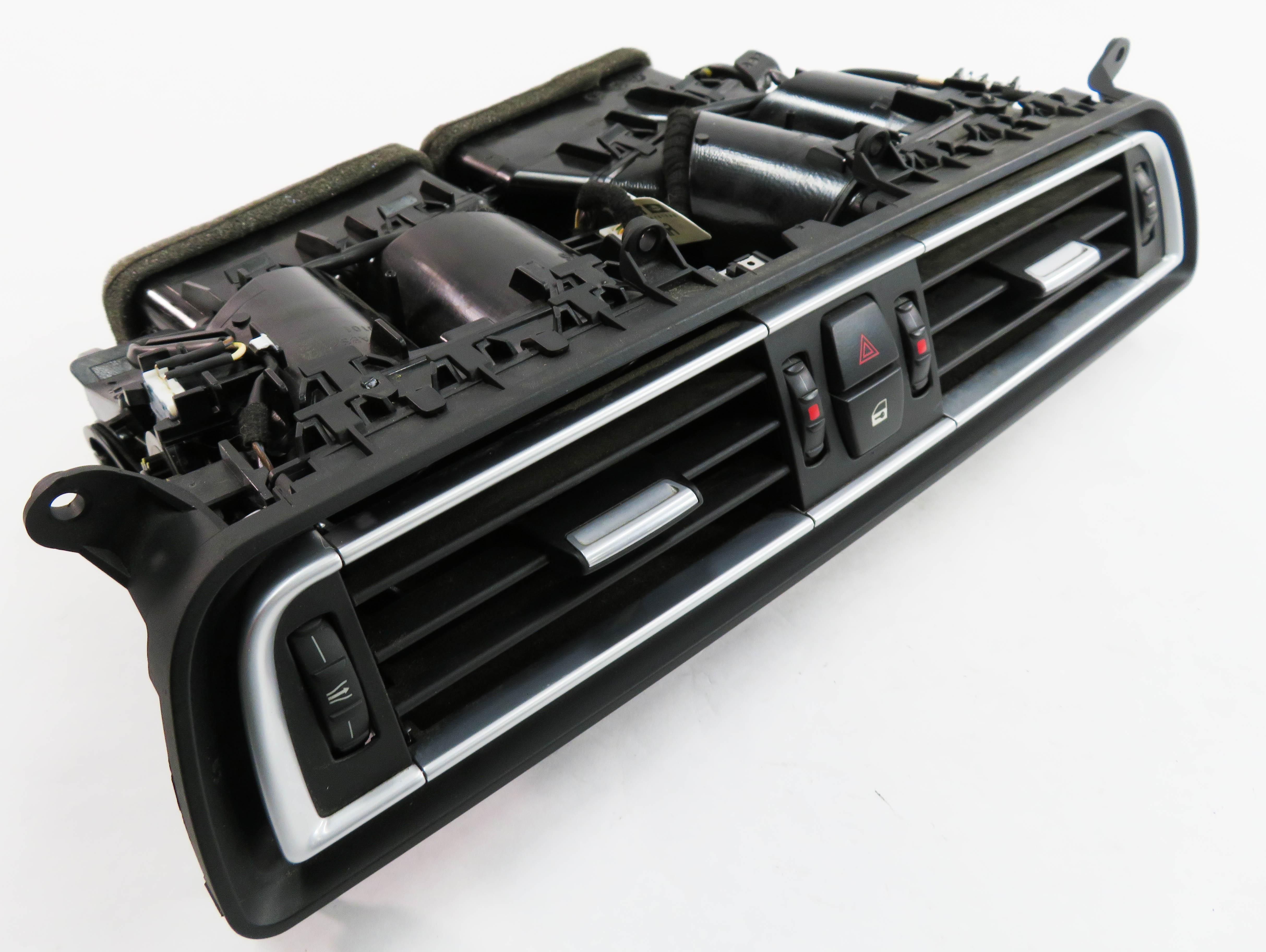 2013 BMW 740i (F01) CENTER DASH HEATER A/C AIR VENT w/ HAZARD & LOCK SWITCH — exact item pictured