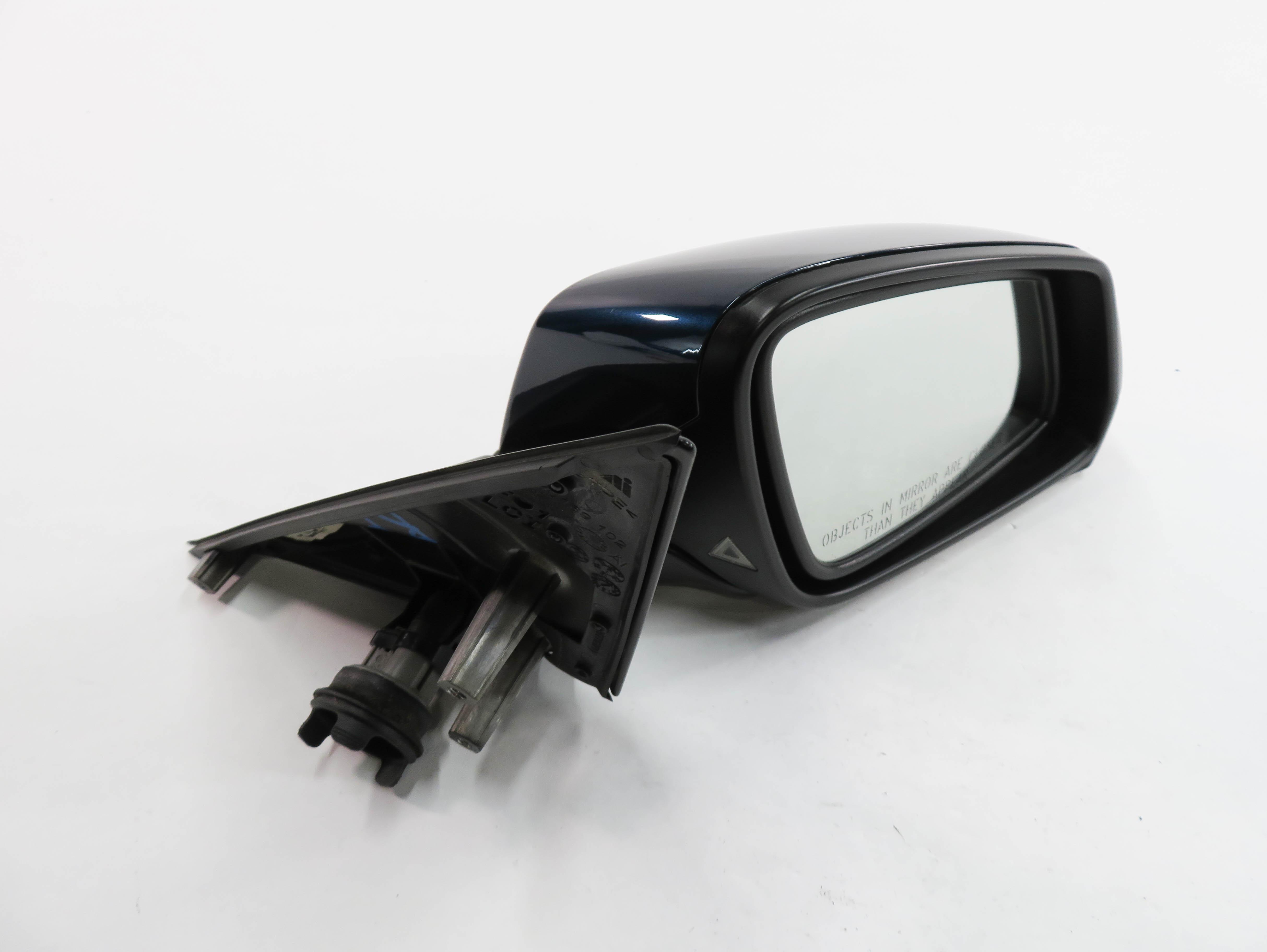 13-15 BMW 740i 750i 760i (F01 F02 F04) RIGHT PFOLD AUTODIM CAMERA MIRROR (BLUE) — exact item pictured