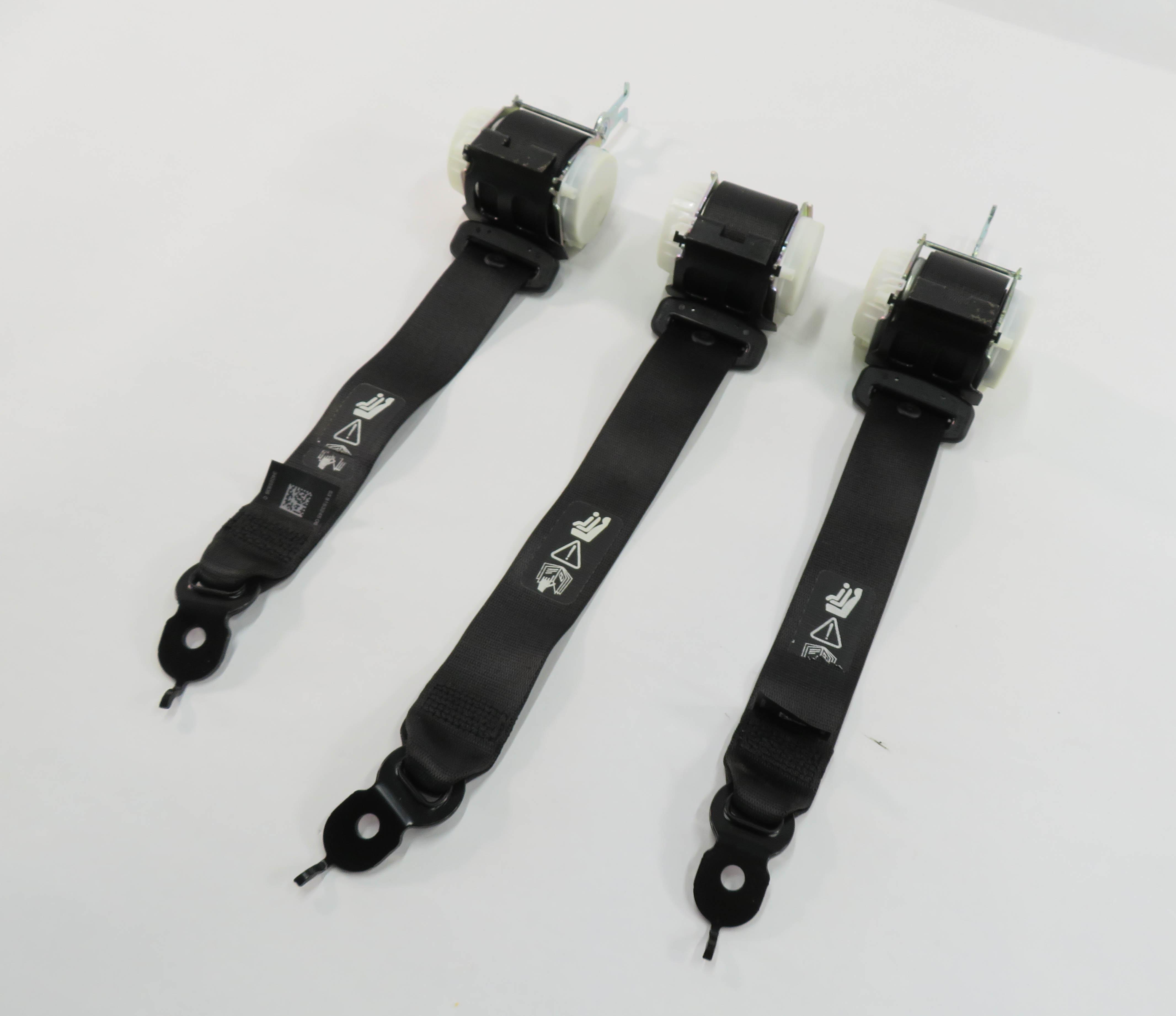 2011 BMW 550i (F10) REAR SEAT SEATBELT RETRACTOR SET-3 (BLACK) — exact item pictured