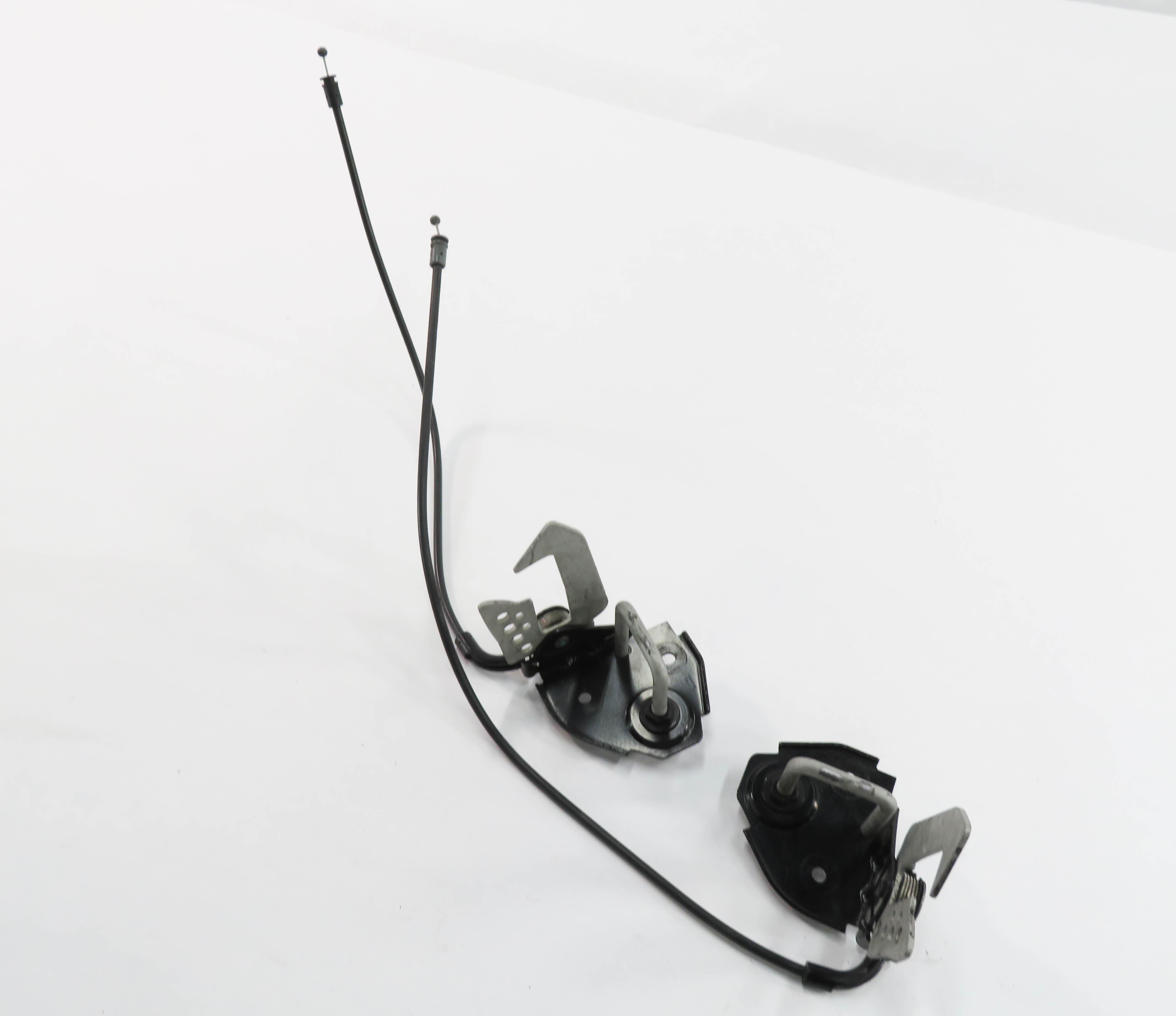 2011 BMW 550i (F10) FRONT LEFT & RIGHT UPPER HOOD LOCK LATCH SET-2 — exact item pictured