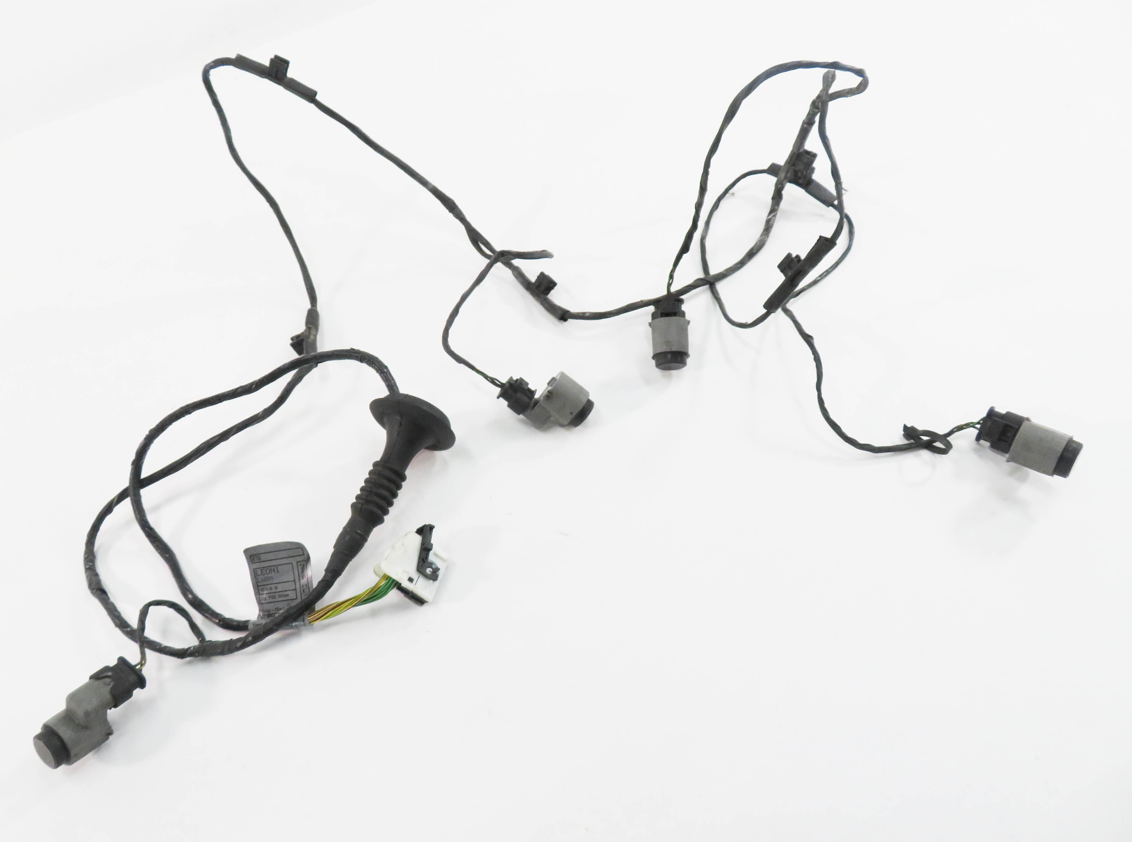 2007 BMW X5 (E70) REAR PDC PARK DISTANCE SENSOR SET w/ HARNESS (BLACK) — exact item pictured