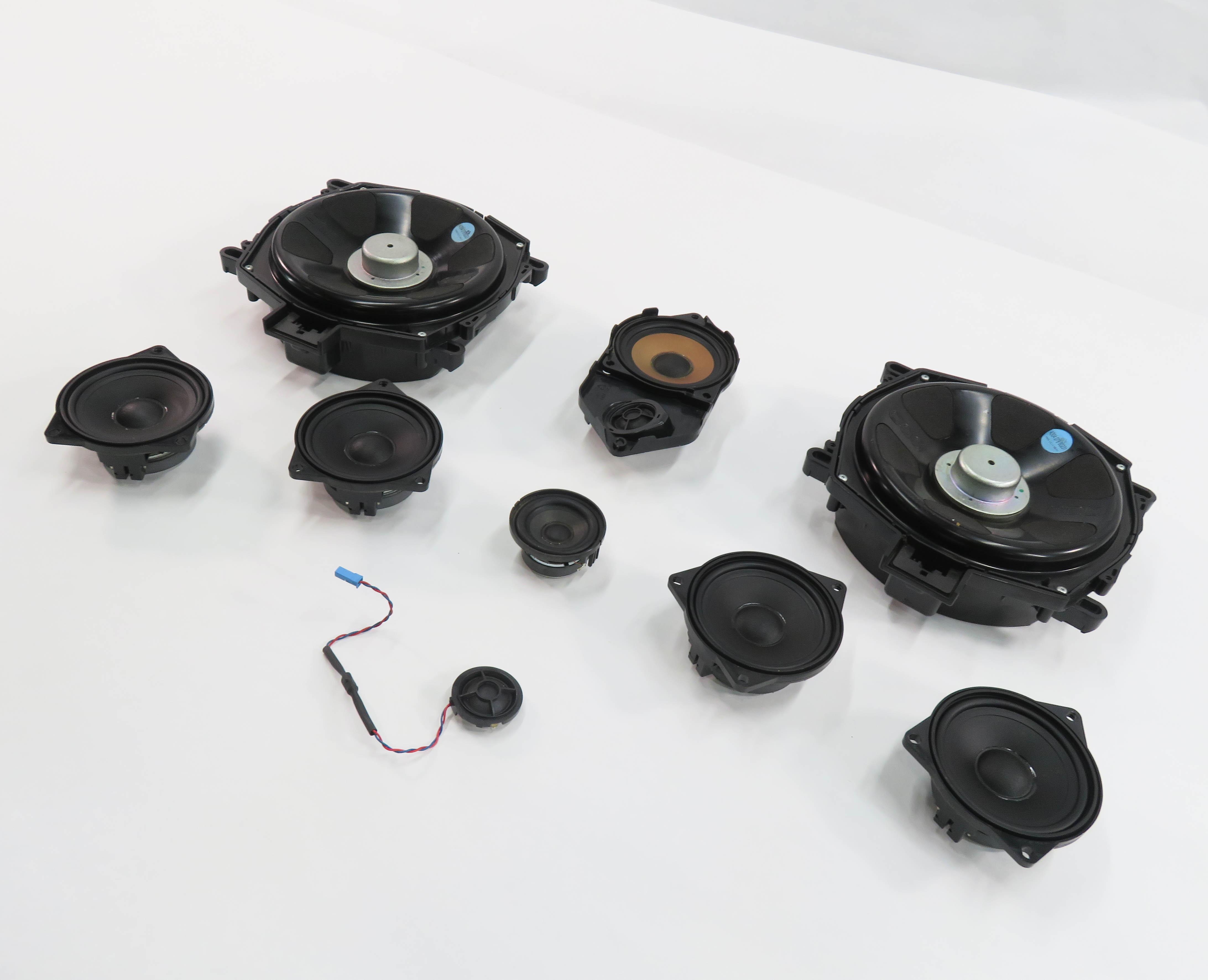 2007 BMW X5 (E70) TOP HiFi AUDIO SUBWOOFER SUB WOOFER  TWEETER SPEAKER SET-9 — exact item pictured