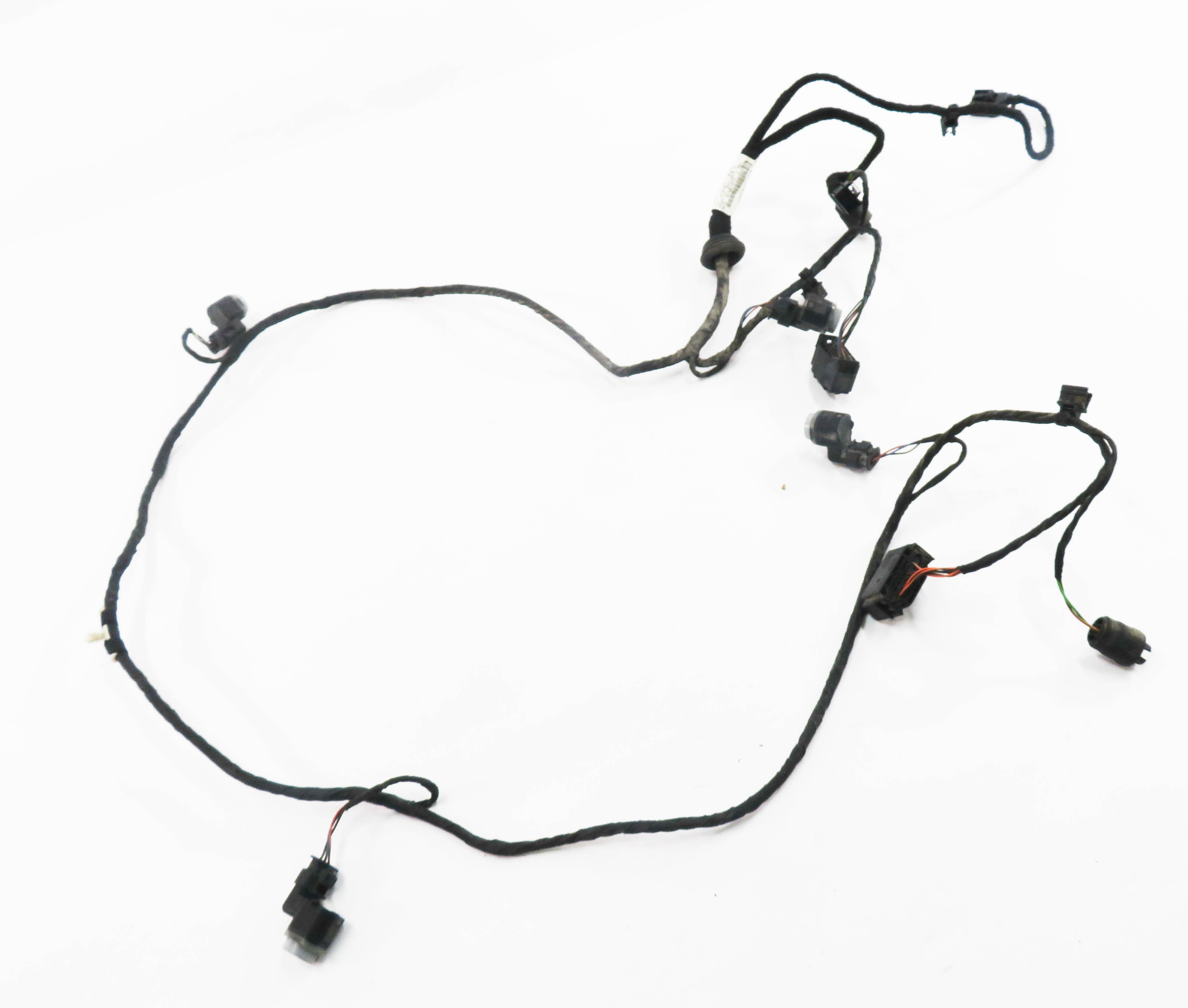 2013 AUDI A7 (C7 4G8) REAR PDC PARK DISTANCE SENSOR SET-4 w/ HARNESS (SILVER) — exact item pictured