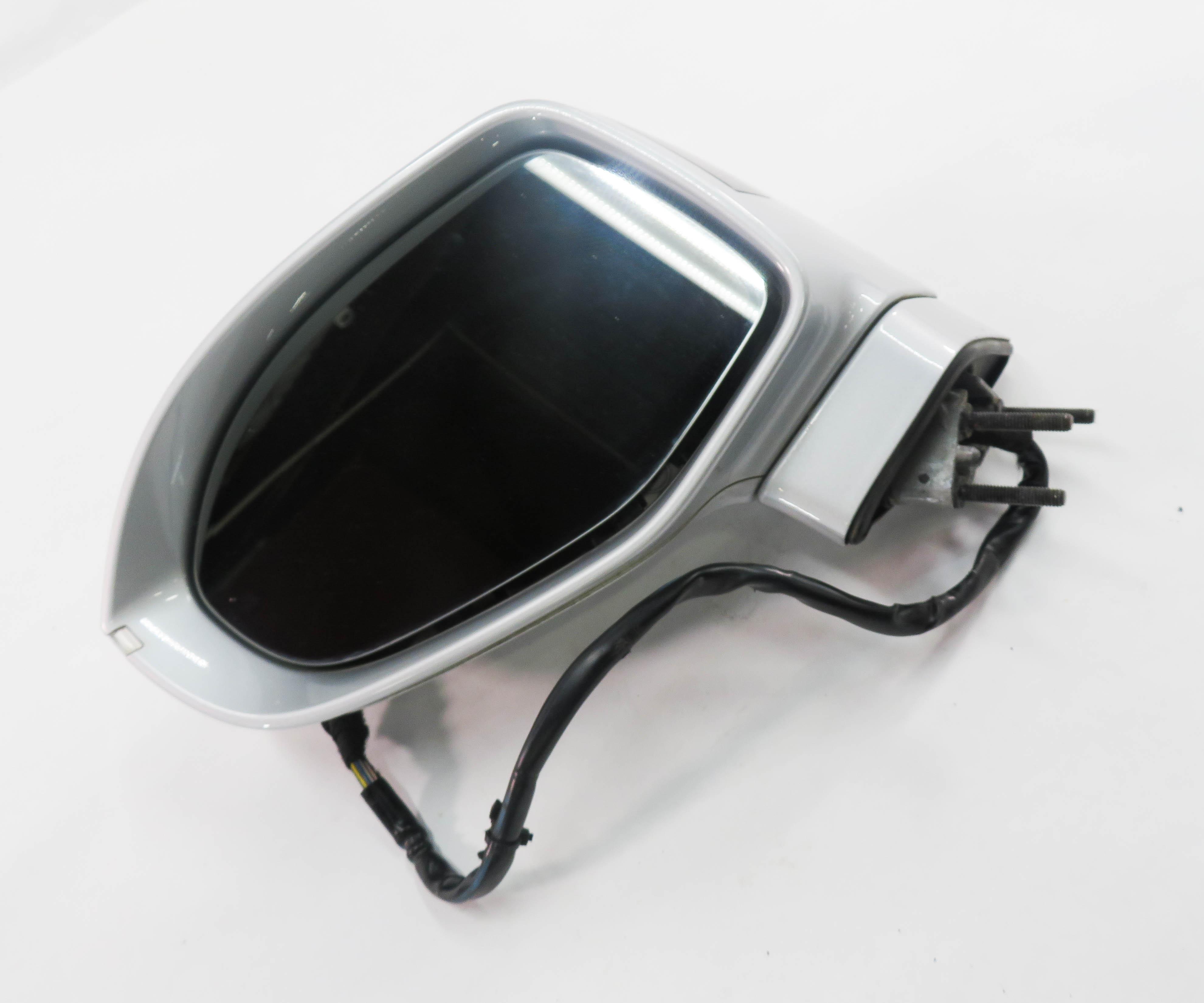12-18 AUDI A7 (C7 4G8) LEFT - PFOLD BLIND SPOT LANE ASSIST DOOR MIRROR (SILVER) — exact item pictured