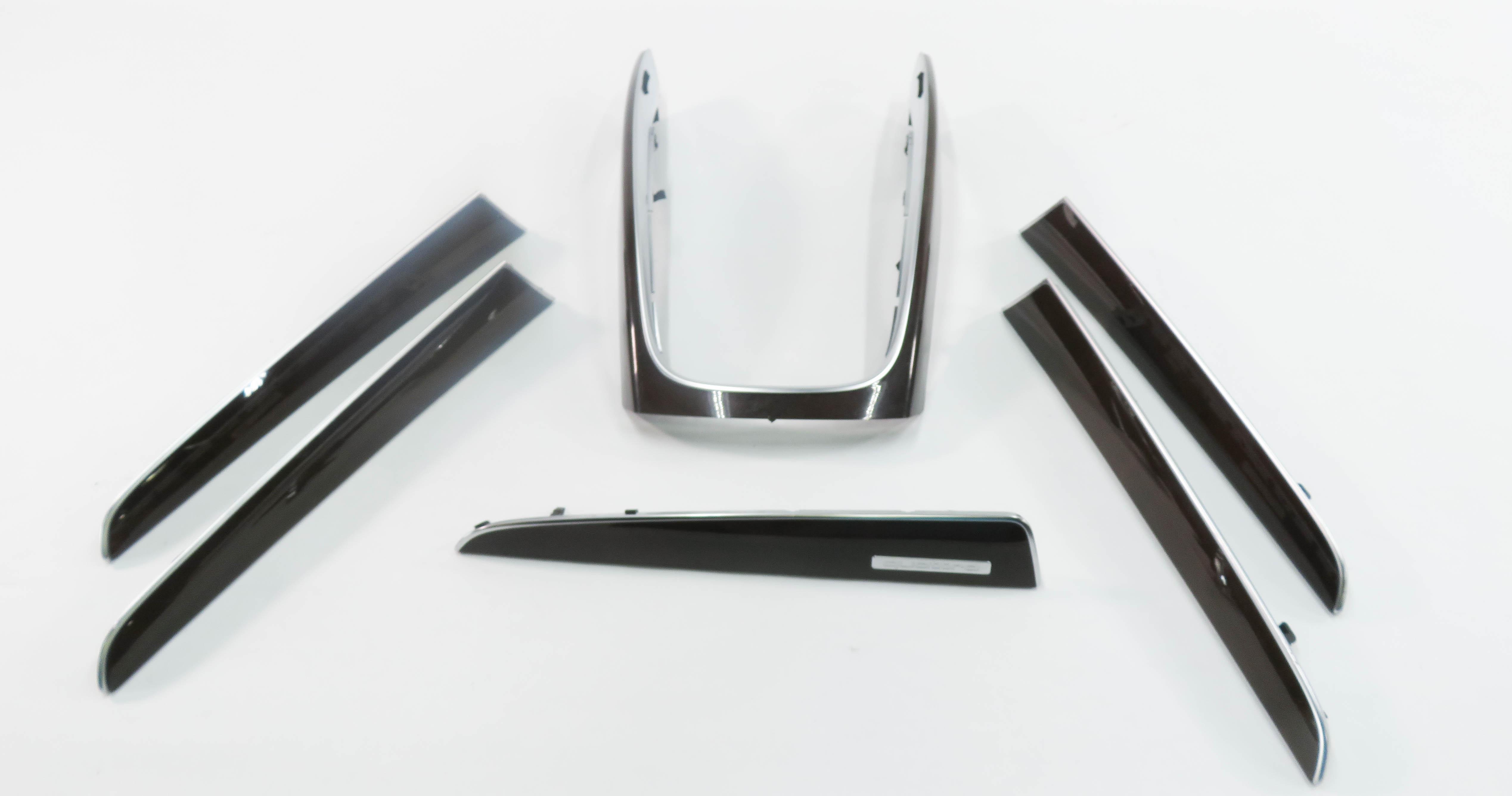 2010 AUDI Q5 (B8 8R) DASH DOOR CONSOLE (NUT BROWN) WOOD GRAIN TRIM PANEL SET-6 — exact item pictured