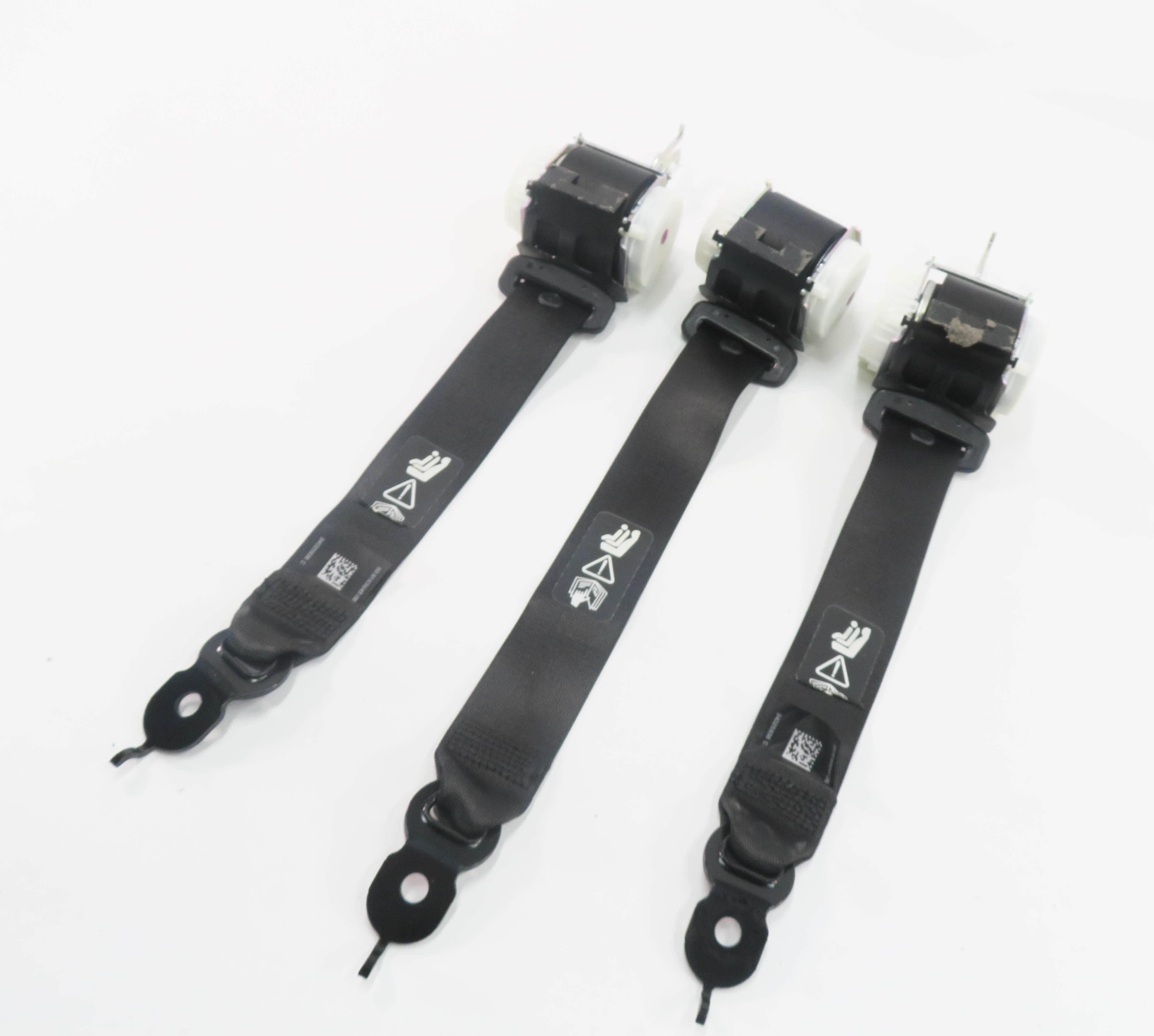 2011 BMW 550i (F10) REAR SEAT SEATBELT RETRACTOR SET-3 (BLACK) — exact item pictured