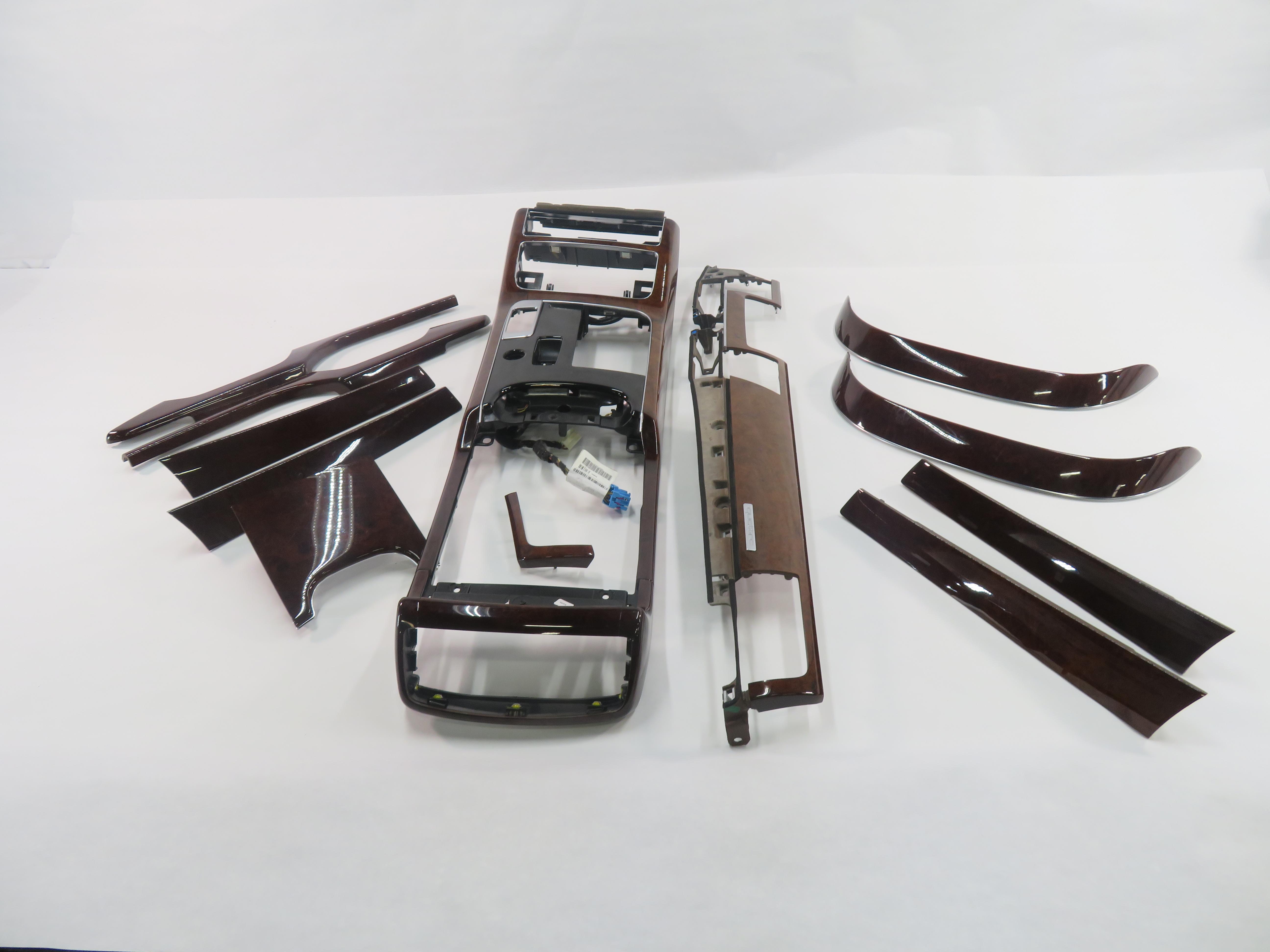 2011 AUDI A8 (D4 4H) DASH DOOR CONSOLE WOOD GRAIN TRIM PANEL SET — exact item pictured