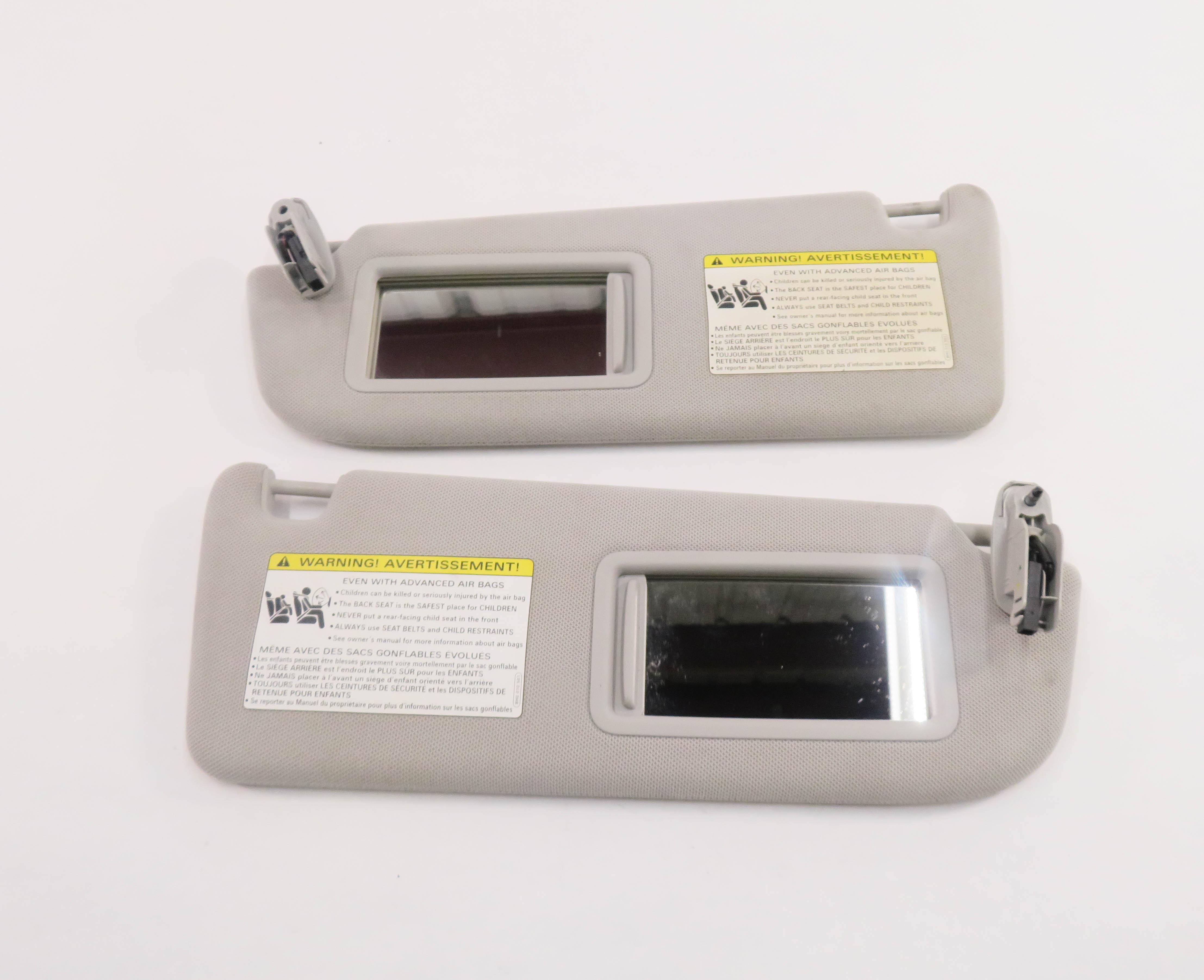 2010-2018 AUDI A8 S8 (D4 4H) FRONT LEFT & RIGHT SUN VISOR SET-2 (GRAY) — exact item pictured