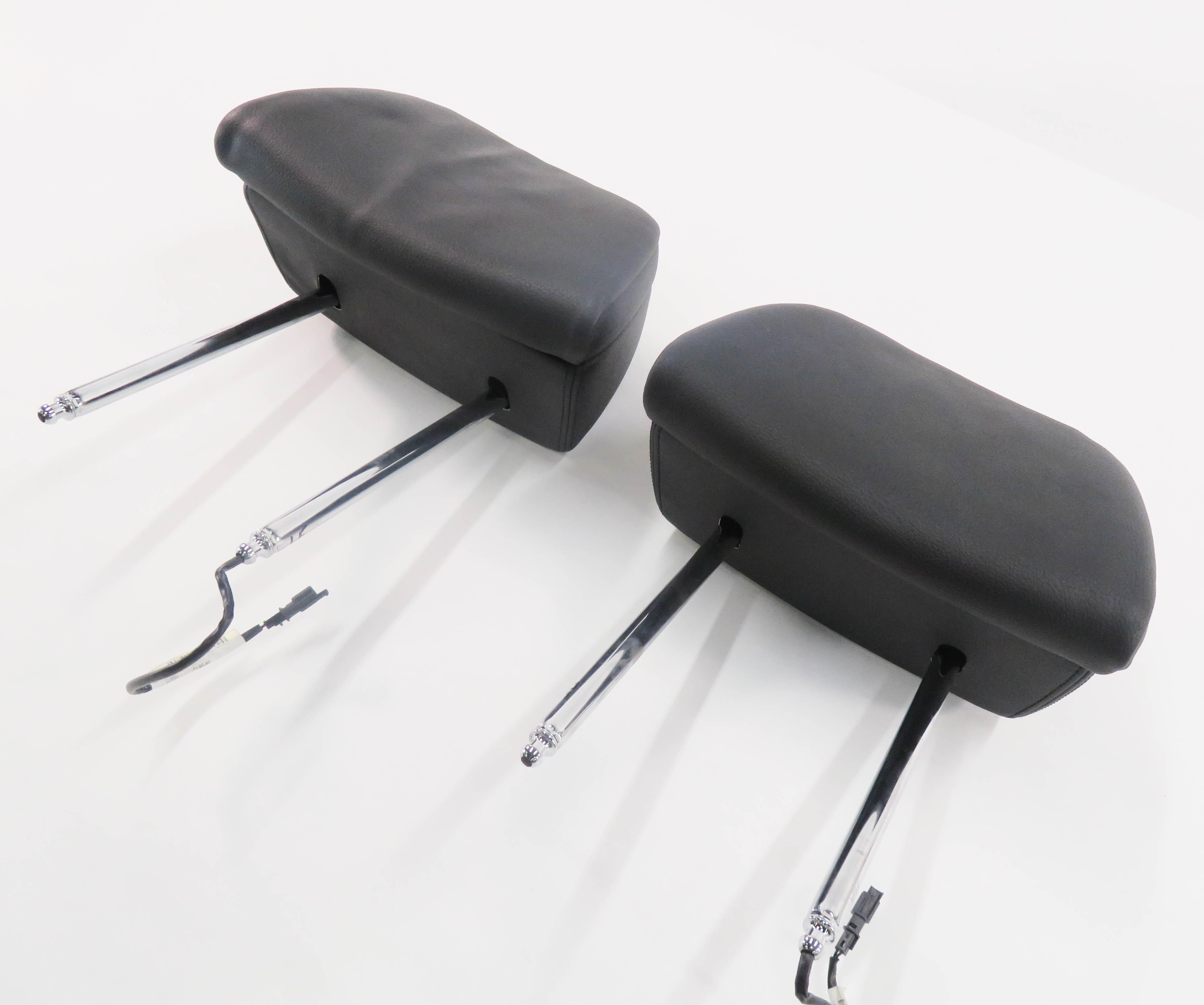 2012 BMW 550i (F10) FRONT LEFT & RIGHT SEAT HEADREST SET (BLACK DAKOTA LEATHER) — exact item pictured