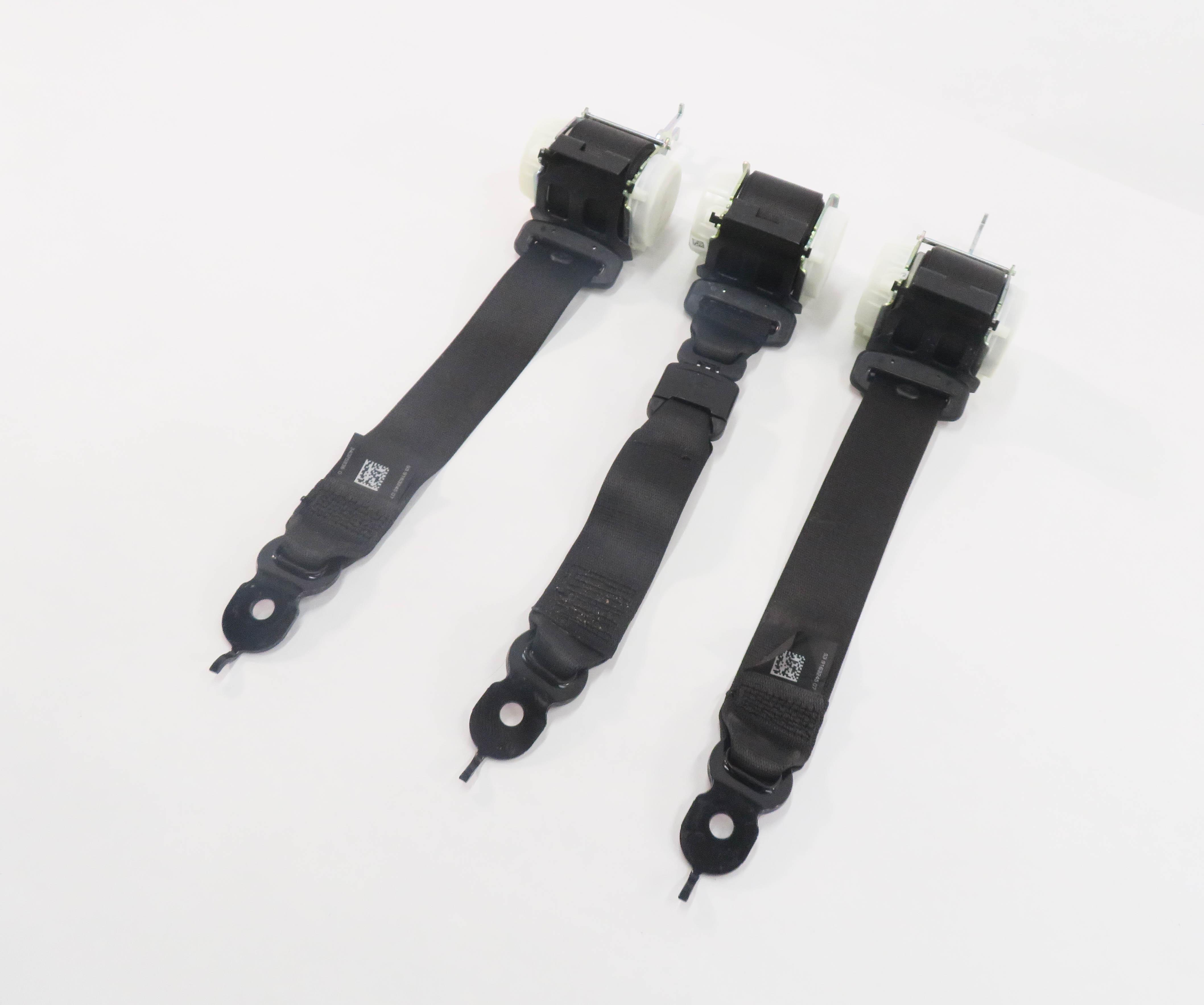 2012 BMW 550i (F10) REAR SEAT SEATBELT RETRACTOR SET-3 (BLACK) — exact item pictured