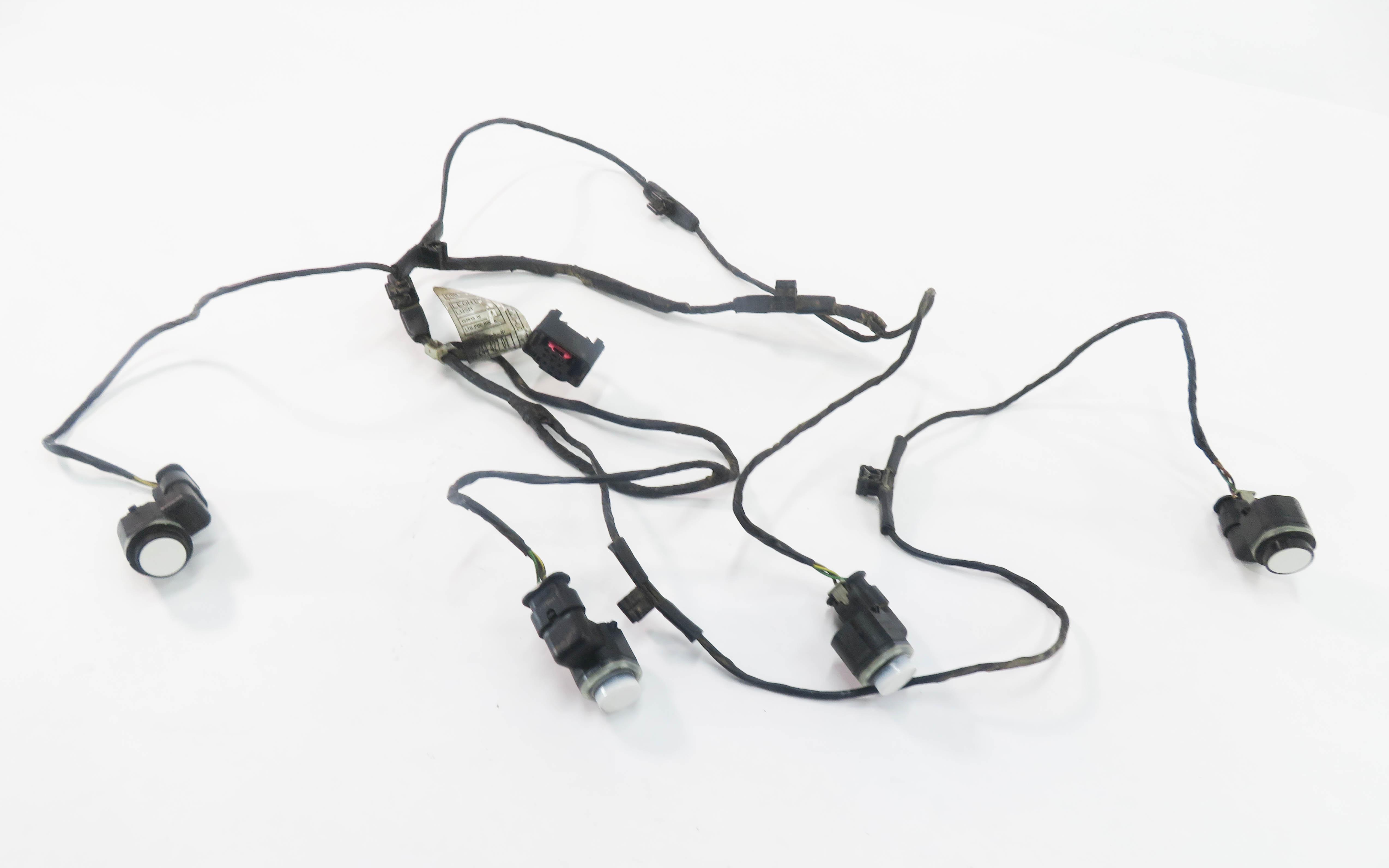 2012 BMW X5M ///M (E70) REAR PDC PARK DISTANCE SENSOR SET w/ HARNESS (WHITE 300) — exact item pictured