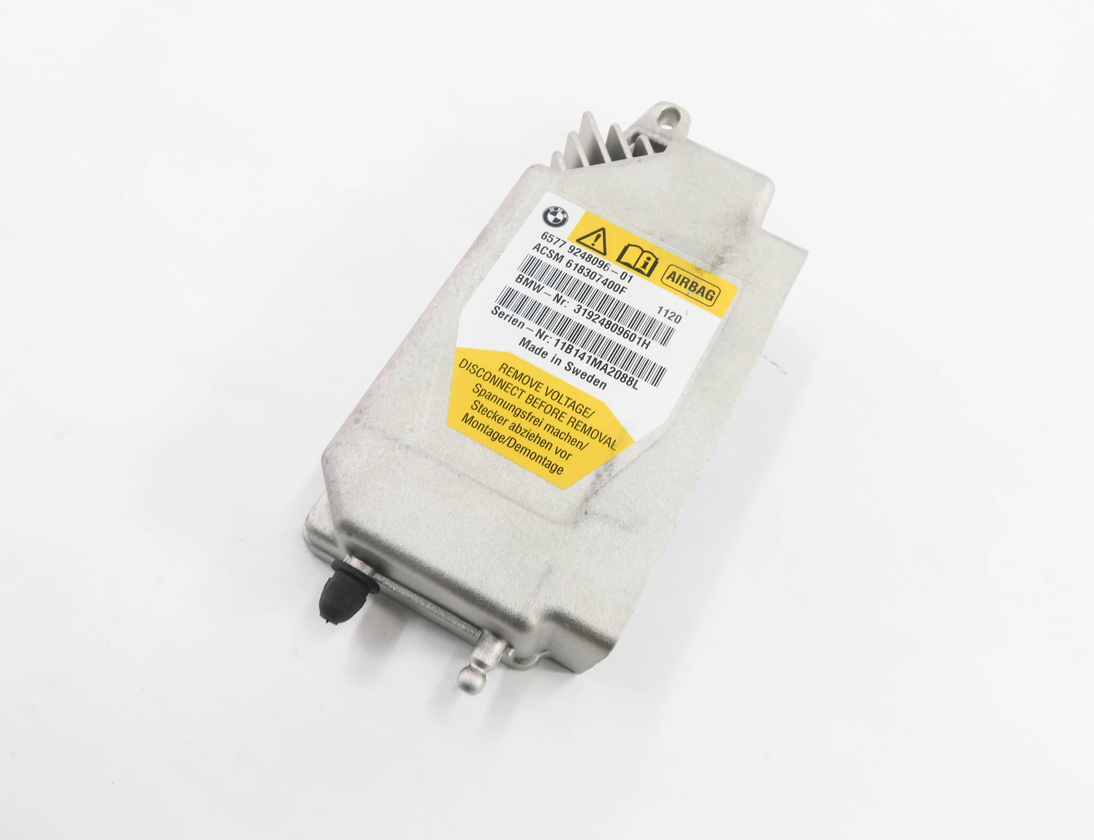 2011 BMW 528i 535i 550i (F10) MAIN PRIMARY SRS SAFETY RESTRAINT CONTROL MODULE — exact item pictured