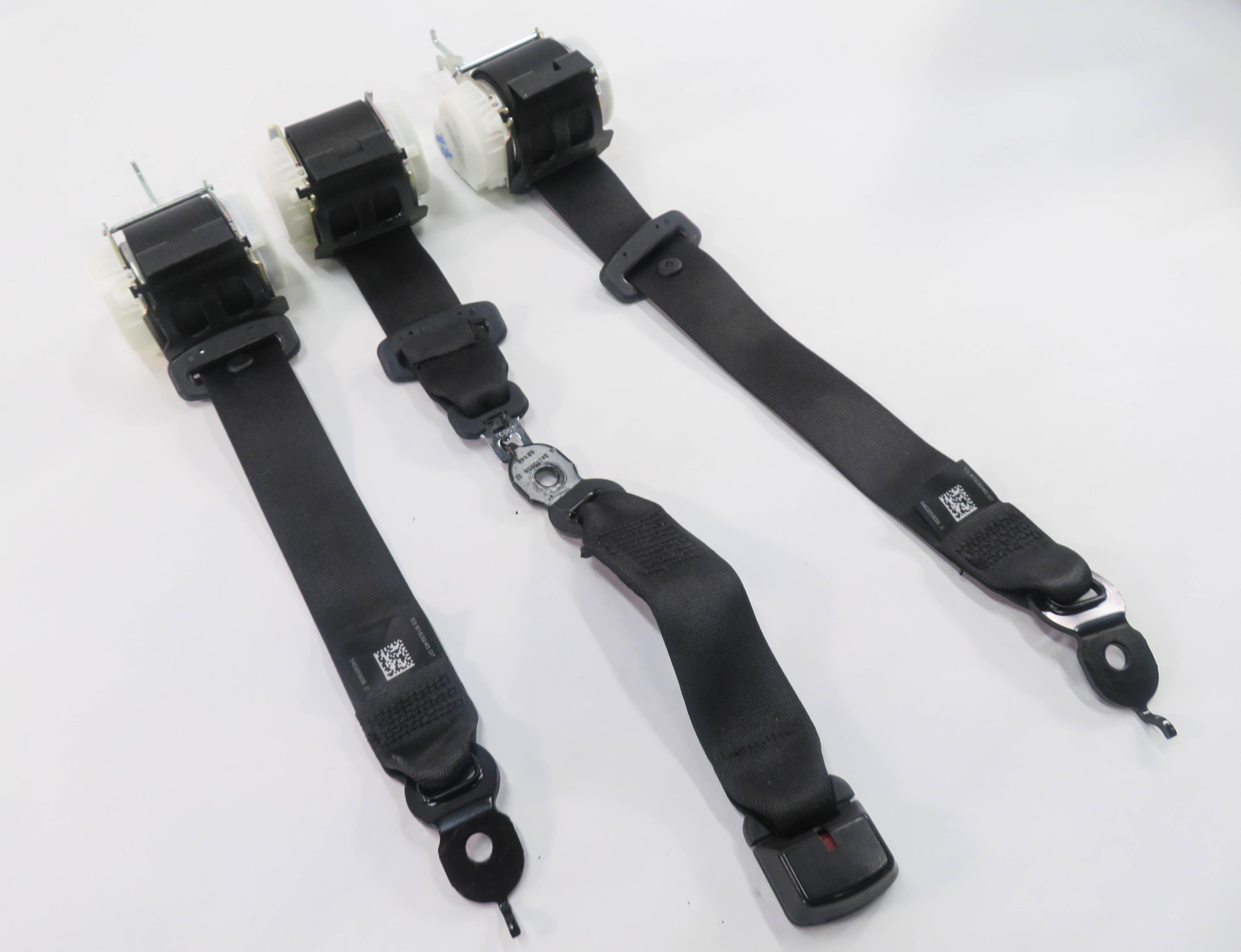 2011 BMW 550i (F10) REAR SEAT SEATBELT RETRACTOR SET-3 (BLACK) — exact item pictured