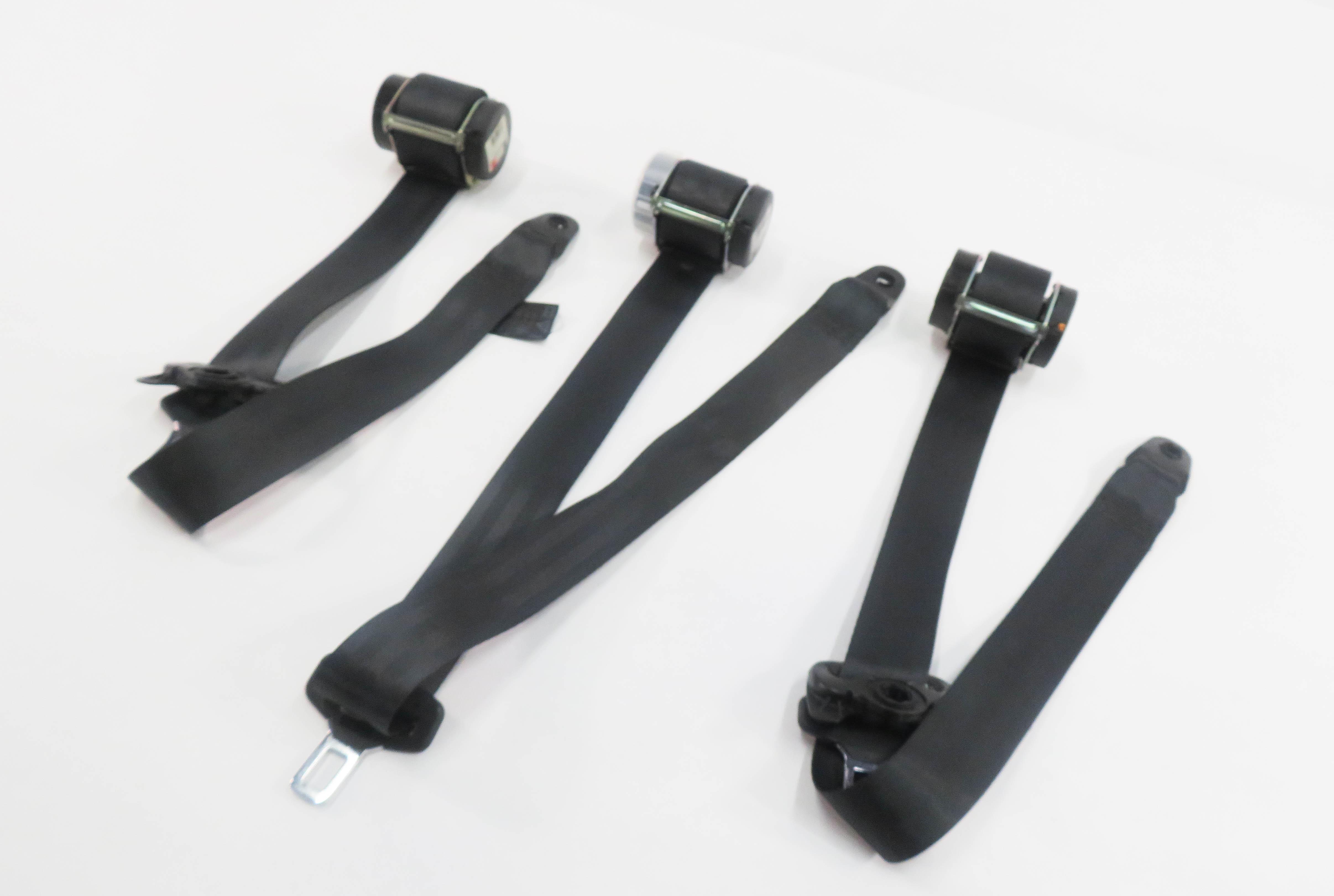 2012 LAND ROVER LR4 - REAR 2nd SECOND ROW SEAT SEATBELT RETRACTOR SET-3 (BLACK) — exact item pictured