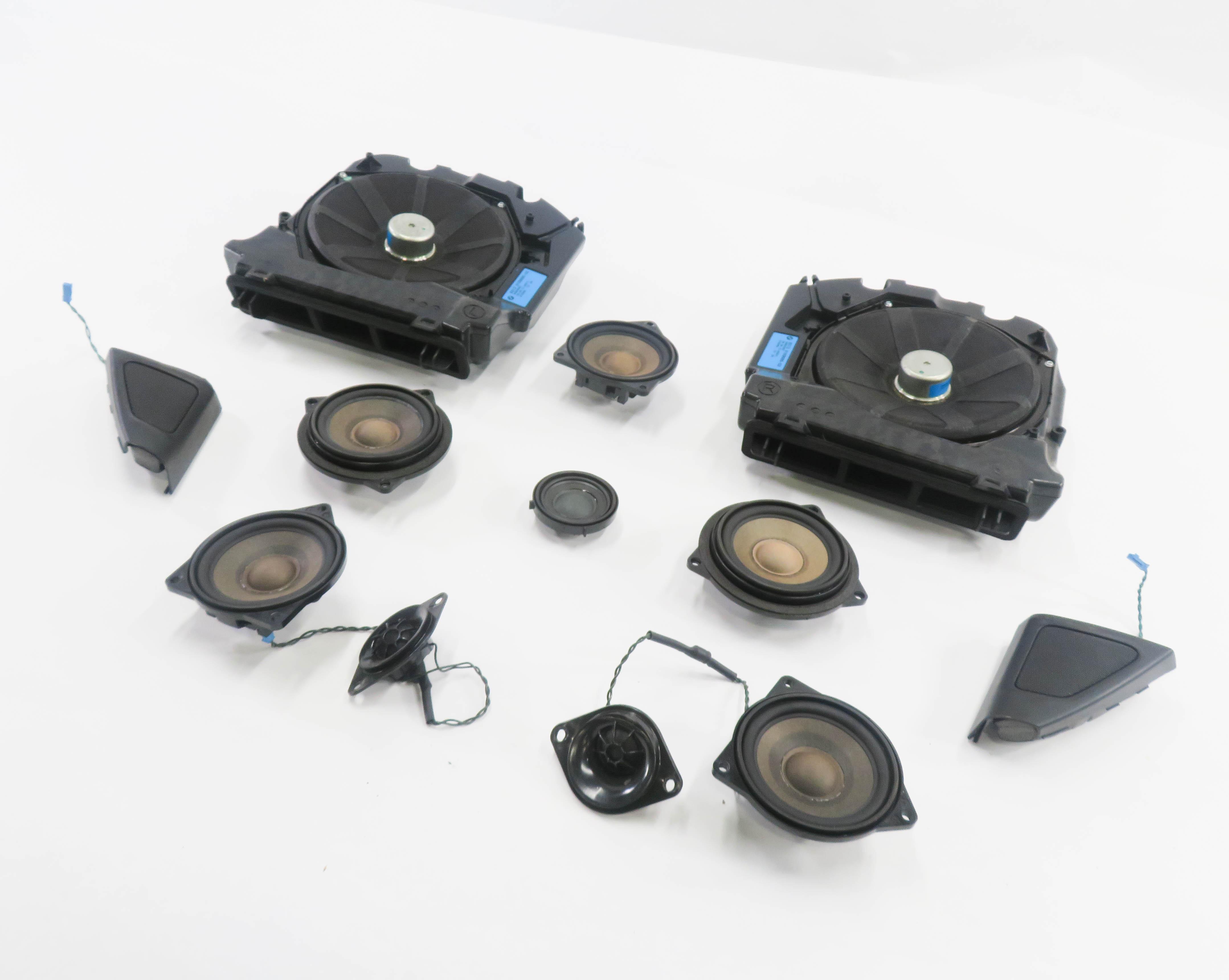 2014 BMW 535i (F10) HiFi AUDIO SUB SUBWOOFER TWEETER SPEAKER SET-12 — exact item pictured