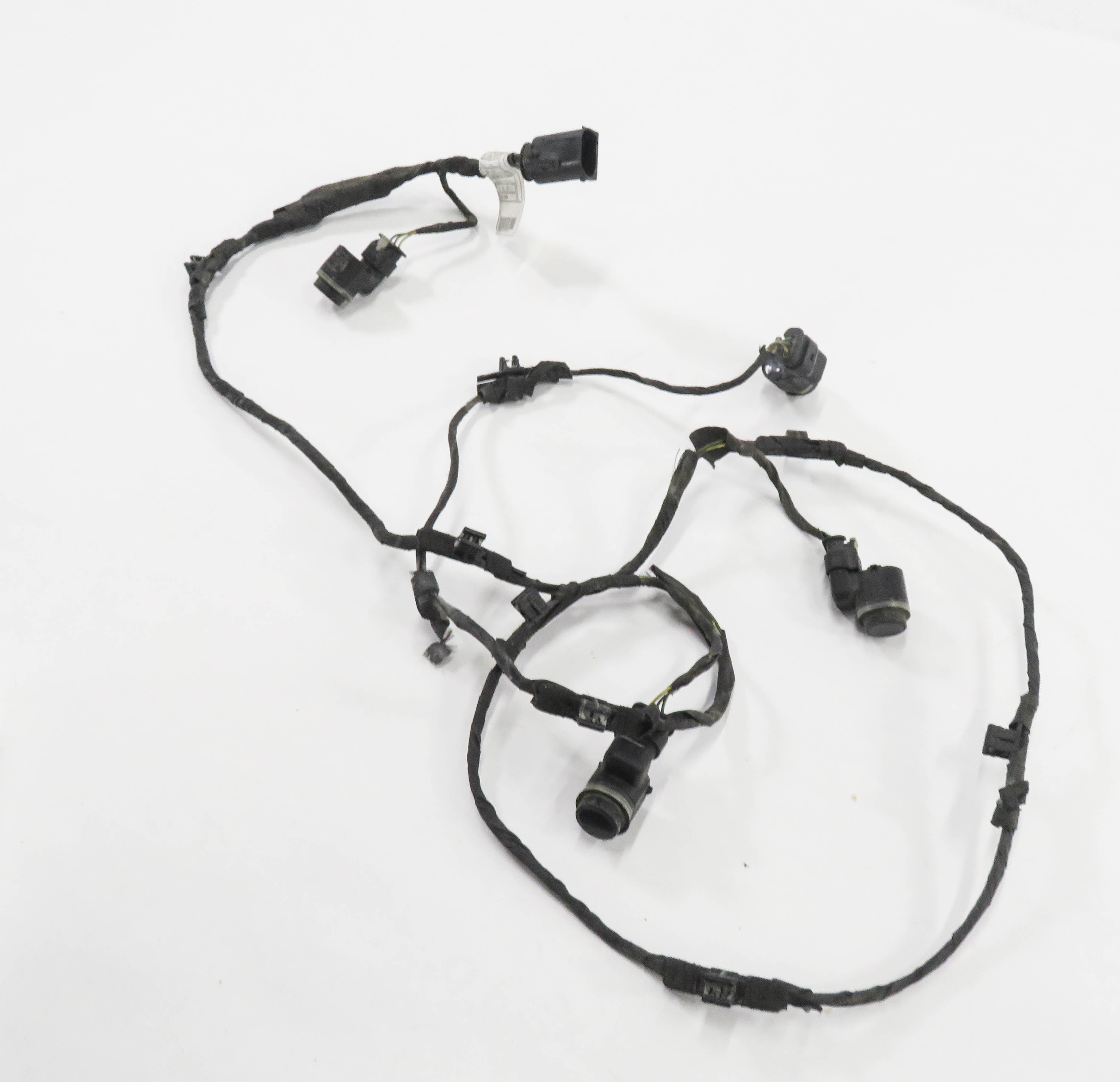 2013 BMW 550iGT (F07) FRONT PDC PARK DISTANCE SENSOR SET w/ HARNESS (BLACK 668) — exact item pictured