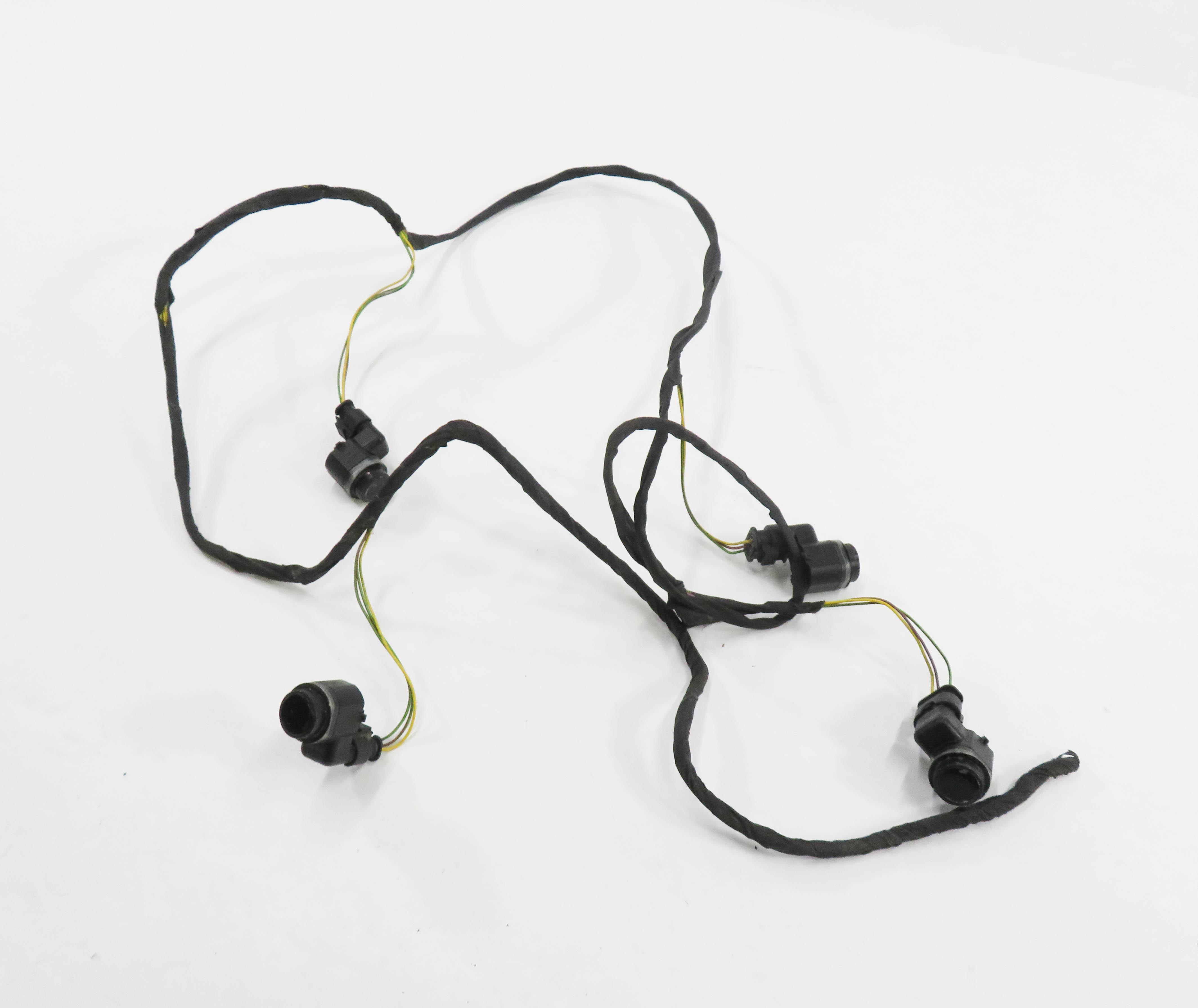 2009 BMW 750i (F01) REAR PDC PARK DISTANCE SENSOR SET w/ HARNESS (BLACK) — exact item pictured