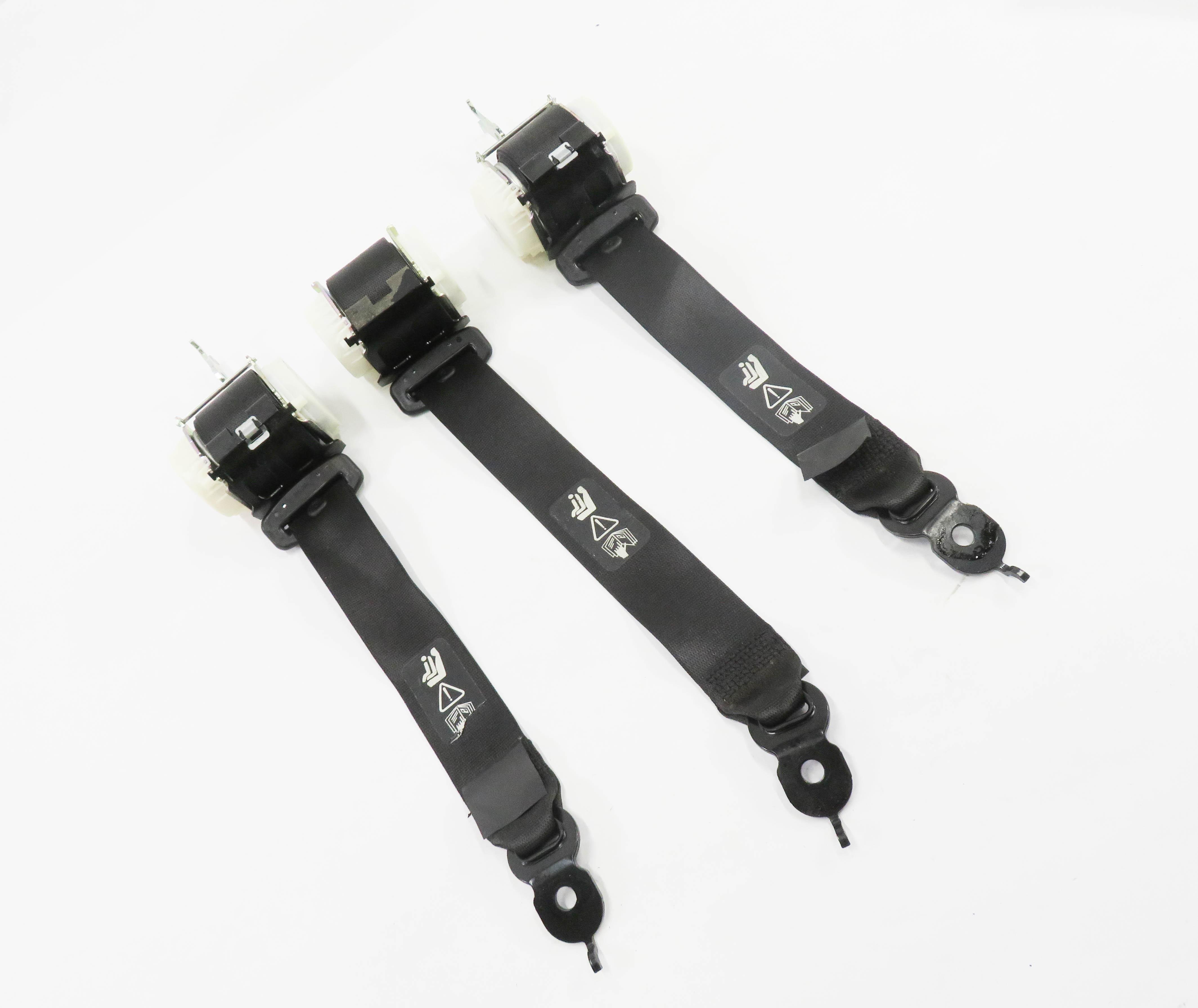 2009 BMW 750i (F01) REAR SEAT SEATBELT RETRACTOR SET-3 (BLACK) — exact item pictured