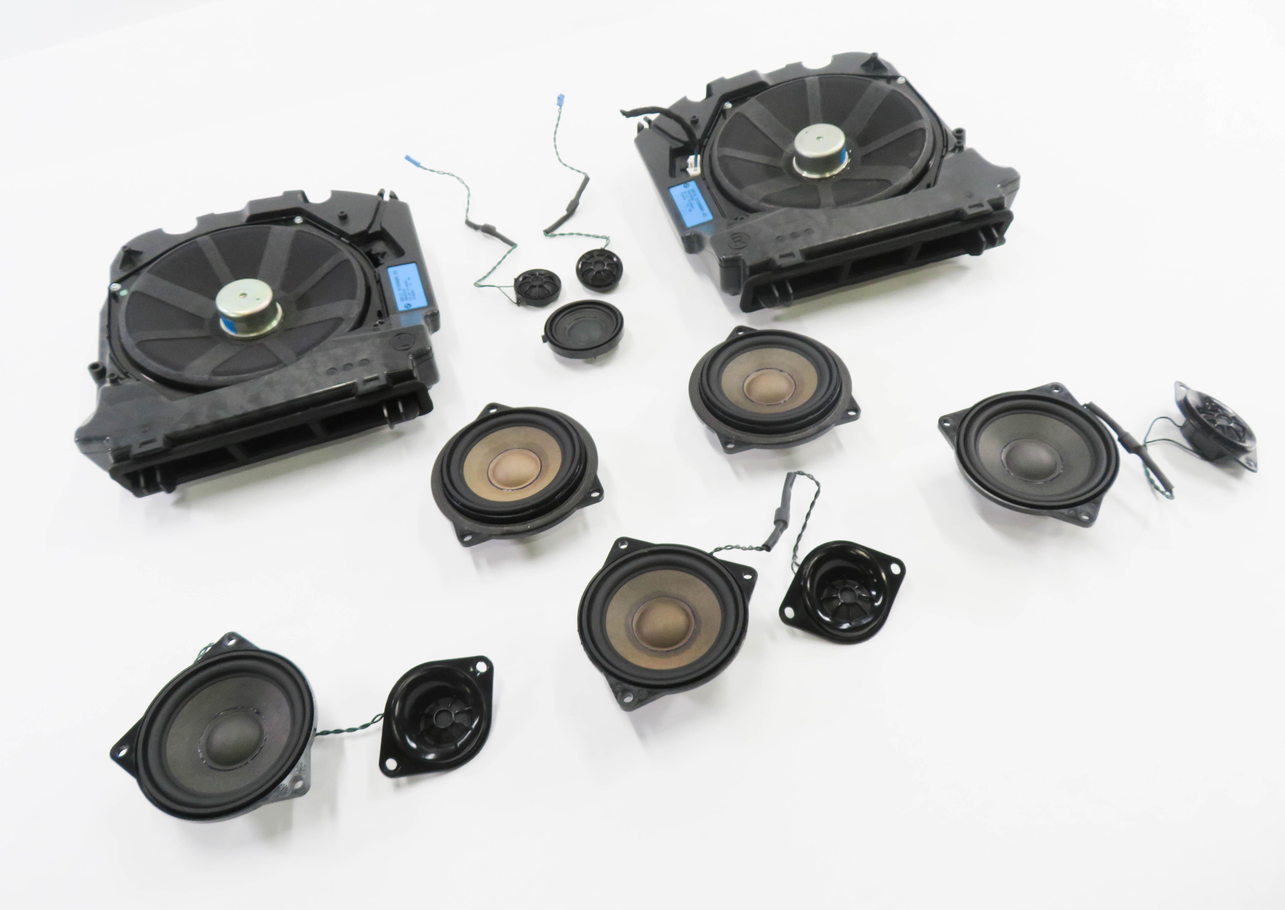 2014 BMW 535i (F10) HiFi AUDIO SUB SUBWOOFER TWEETER SPEAKER SET-13 — exact item pictured