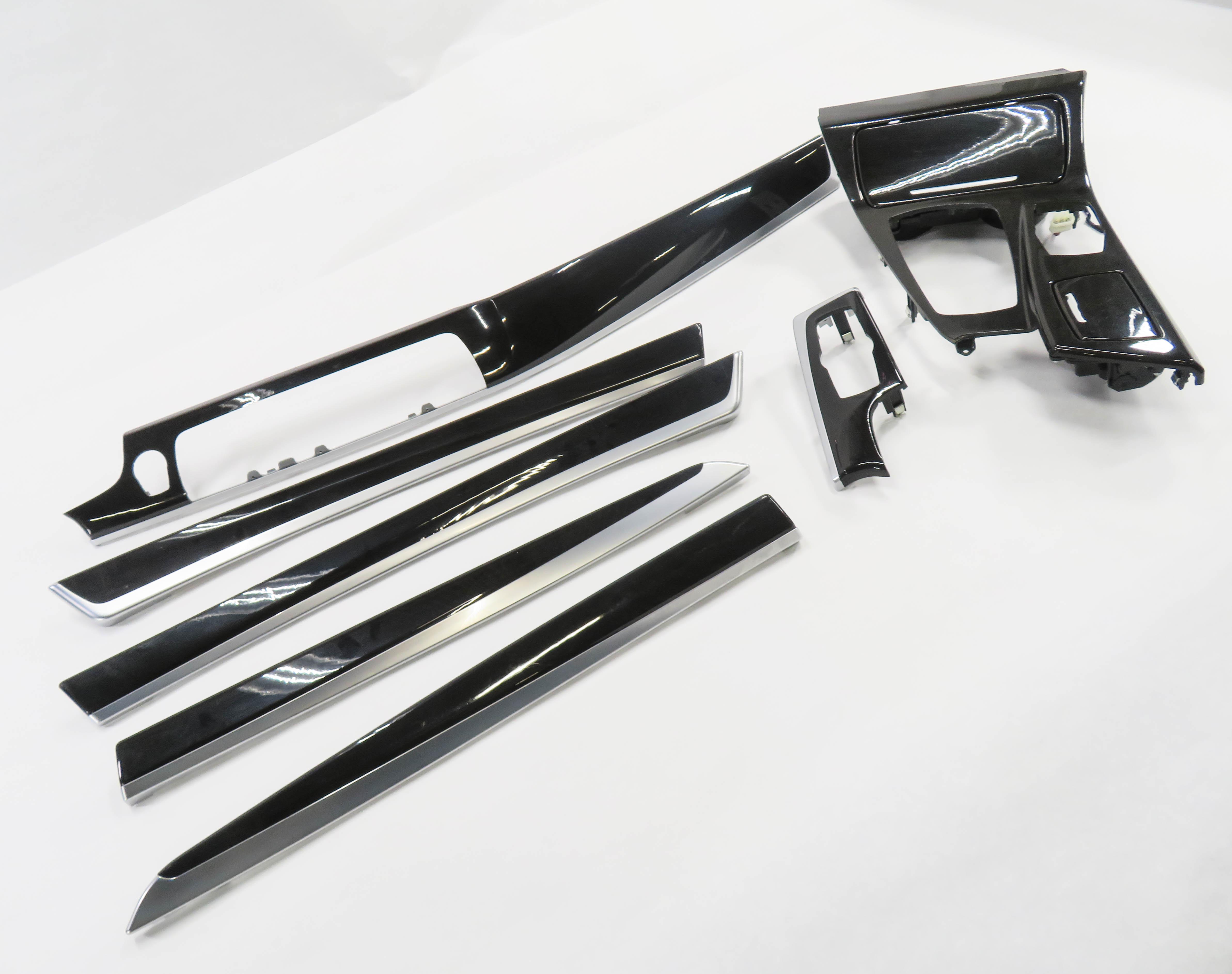 2014 BMW 535D (F10) DASH DOOR CONSOLE WOOD GRAIN TRIM SET-7 (FINE ASH GRAIN) — exact item pictured