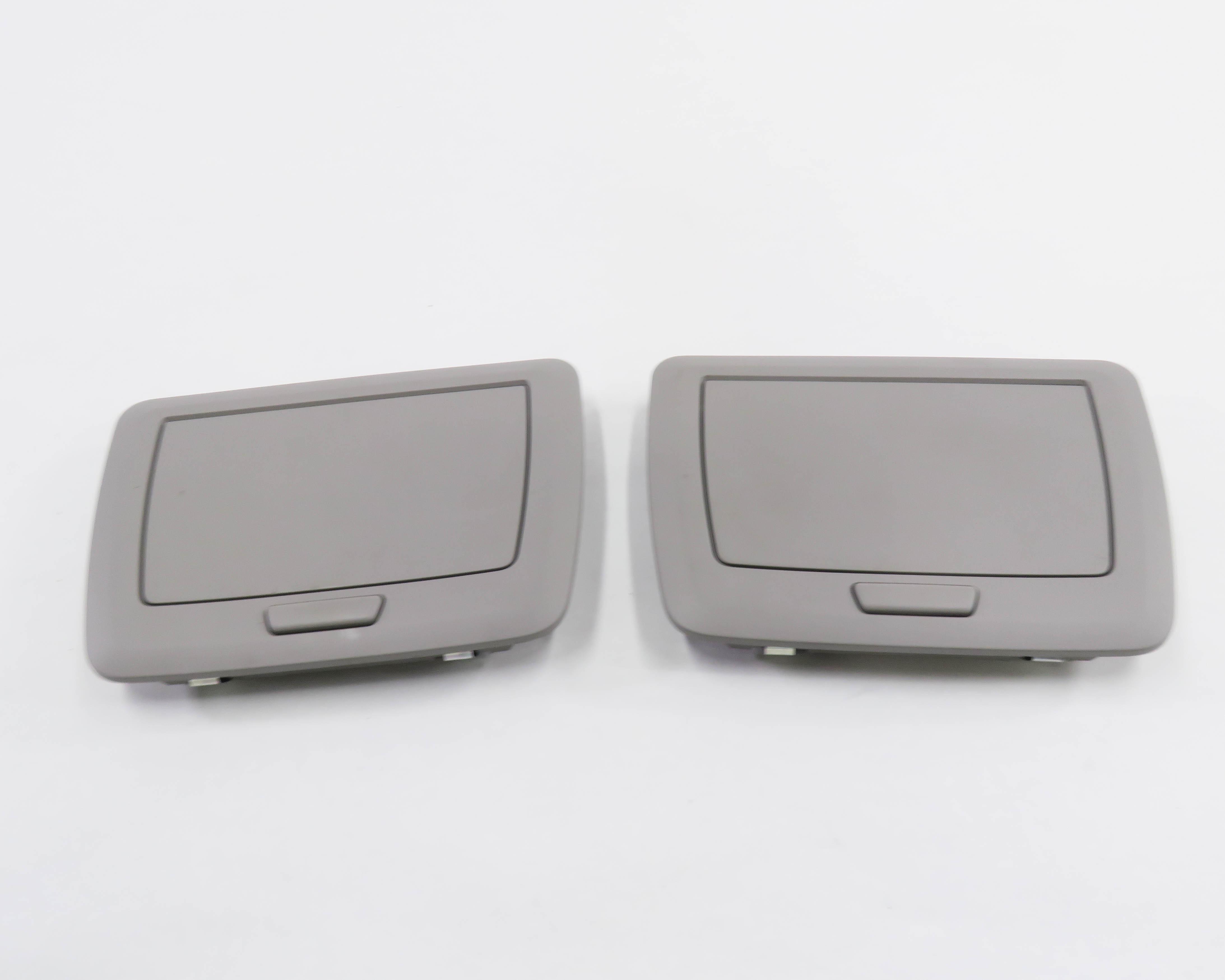 2012 BMW 750i (F01) LEFT & RIGHT REAR VANITY MIRROR SET-2 (GRAY) — exact item pictured