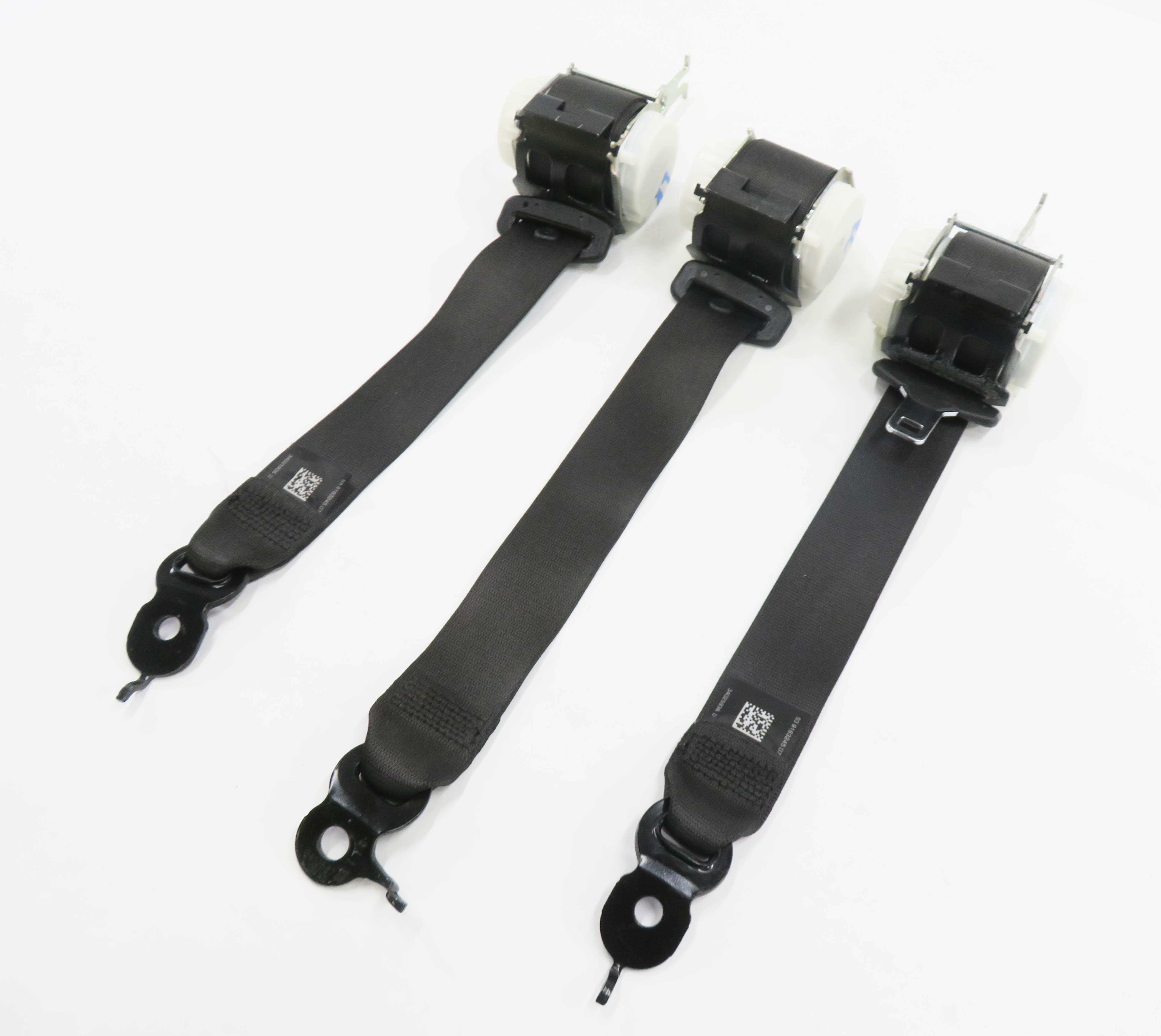 2012 BMW 750i (F01) REAR SEAT SEATBELT RETRACTOR SET-3 (BLACK) — exact item pictured