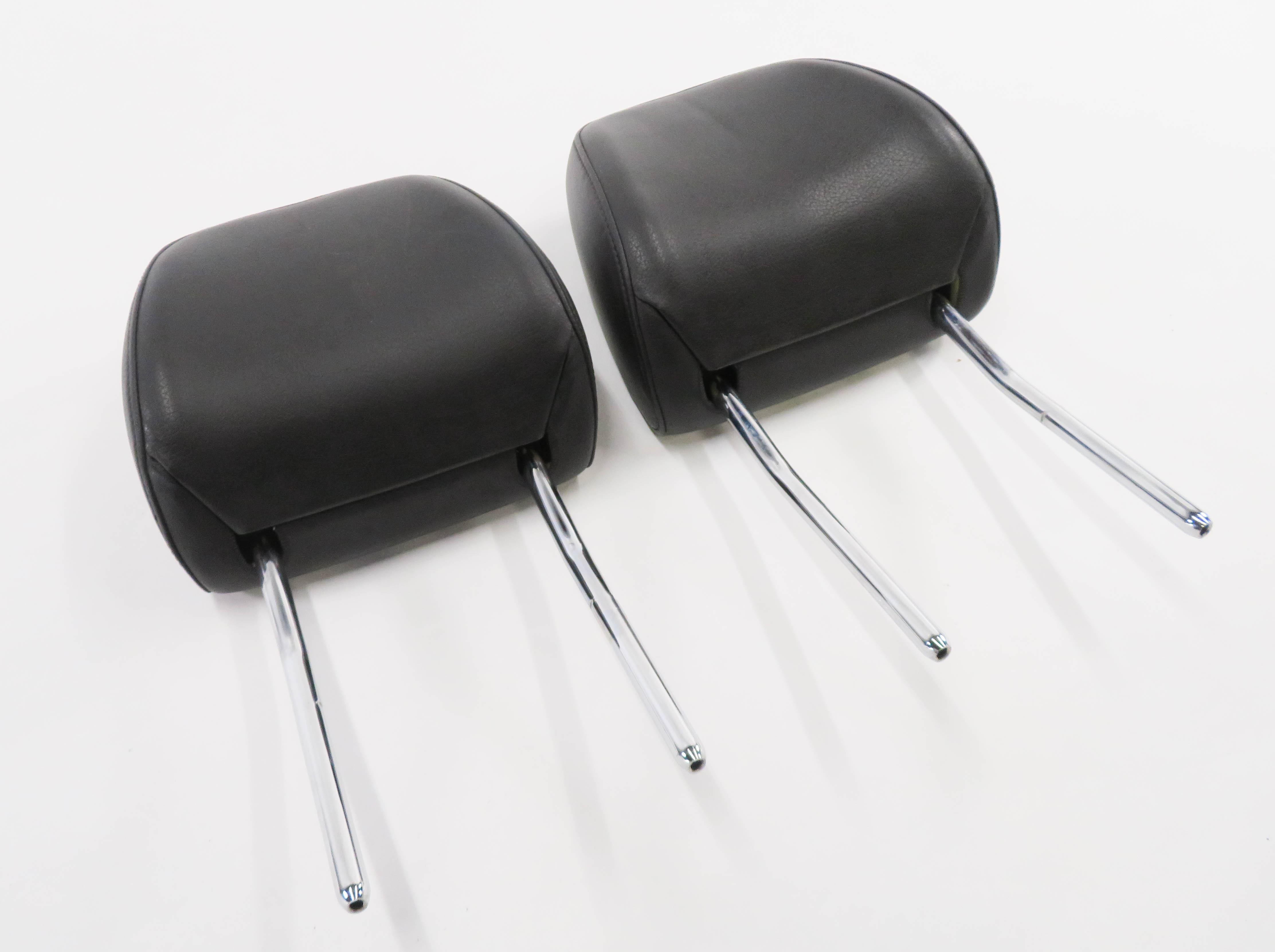 2017 AUDI Q3 (8U) FRONT LEFT & RIGHT SEAT HEADREST SET (BLACK LEATHERETTE N1F) — exact item pictured