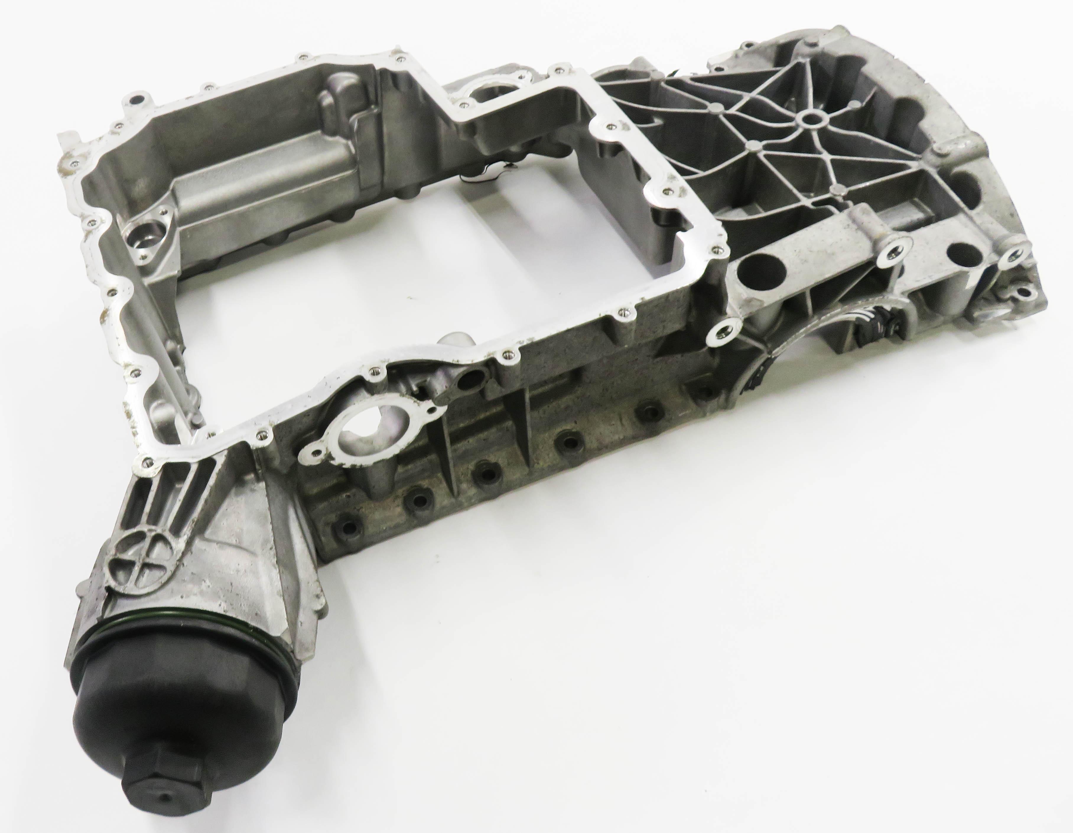 2010-2016 PORSCHE PANAMERA (970 G1) AWD 4.8L V8 ENGINE UPPER OIL PAN CRADLE — exact item pictured