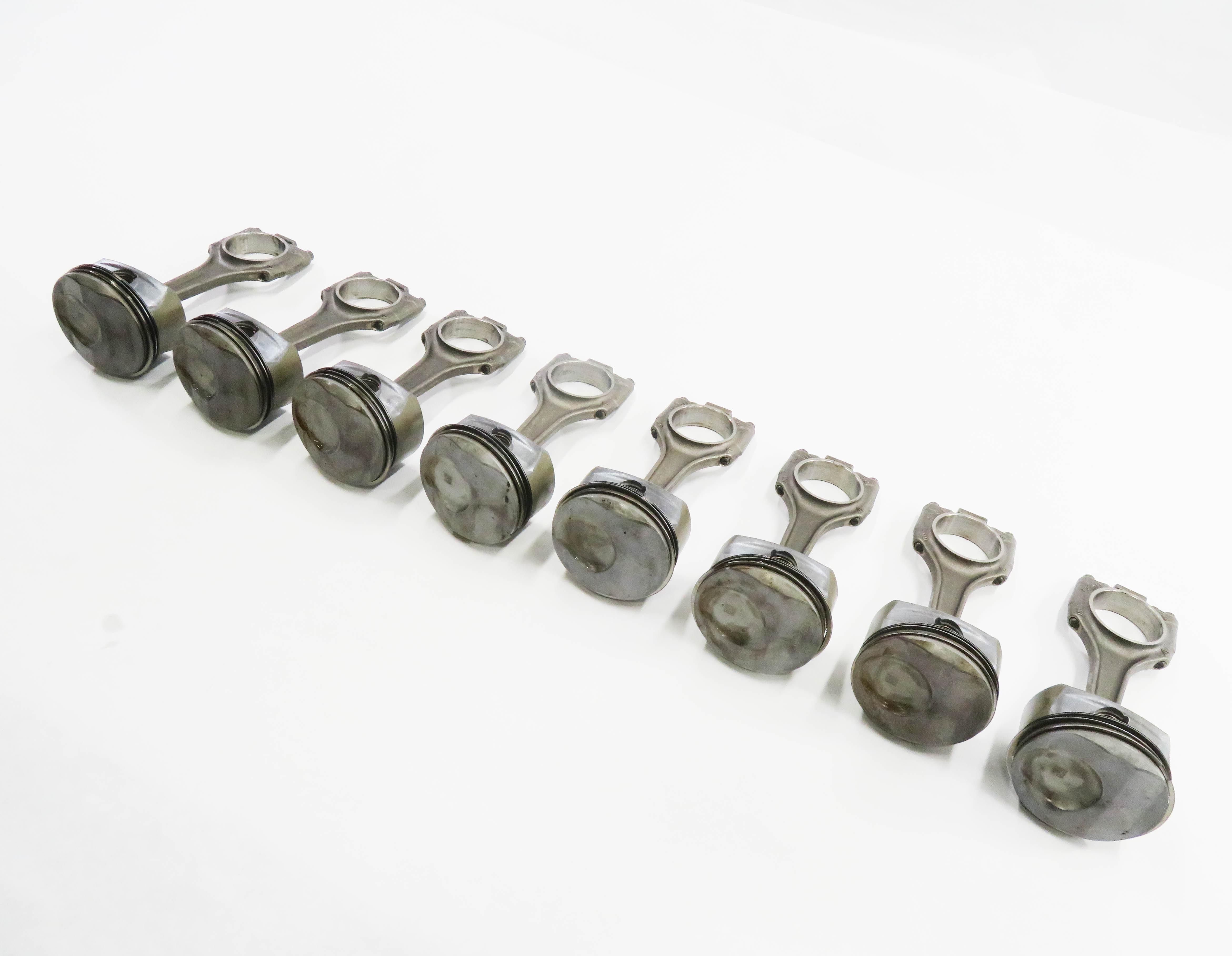 2012-2016 PORSCHE PANAMERA (970 G1) 4.8L V8 ENGINE - PISTON w/ ROD SET-8 — exact item pictured