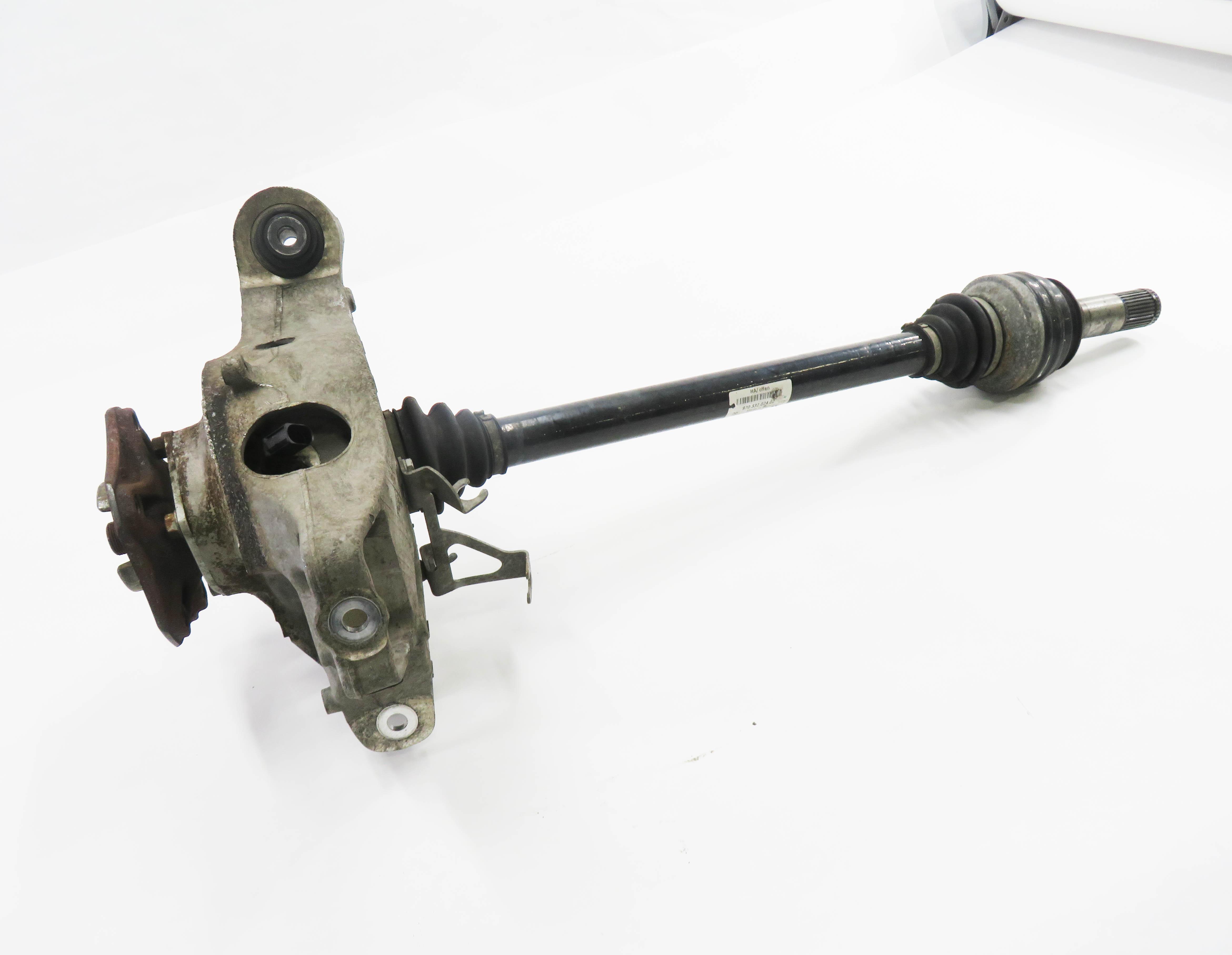 2014-2016 PORSCHE PANAMERA (970 G1) LEFT DRIVER REAR AXLE SHAFT w/ KNUCKLE — exact item pictured