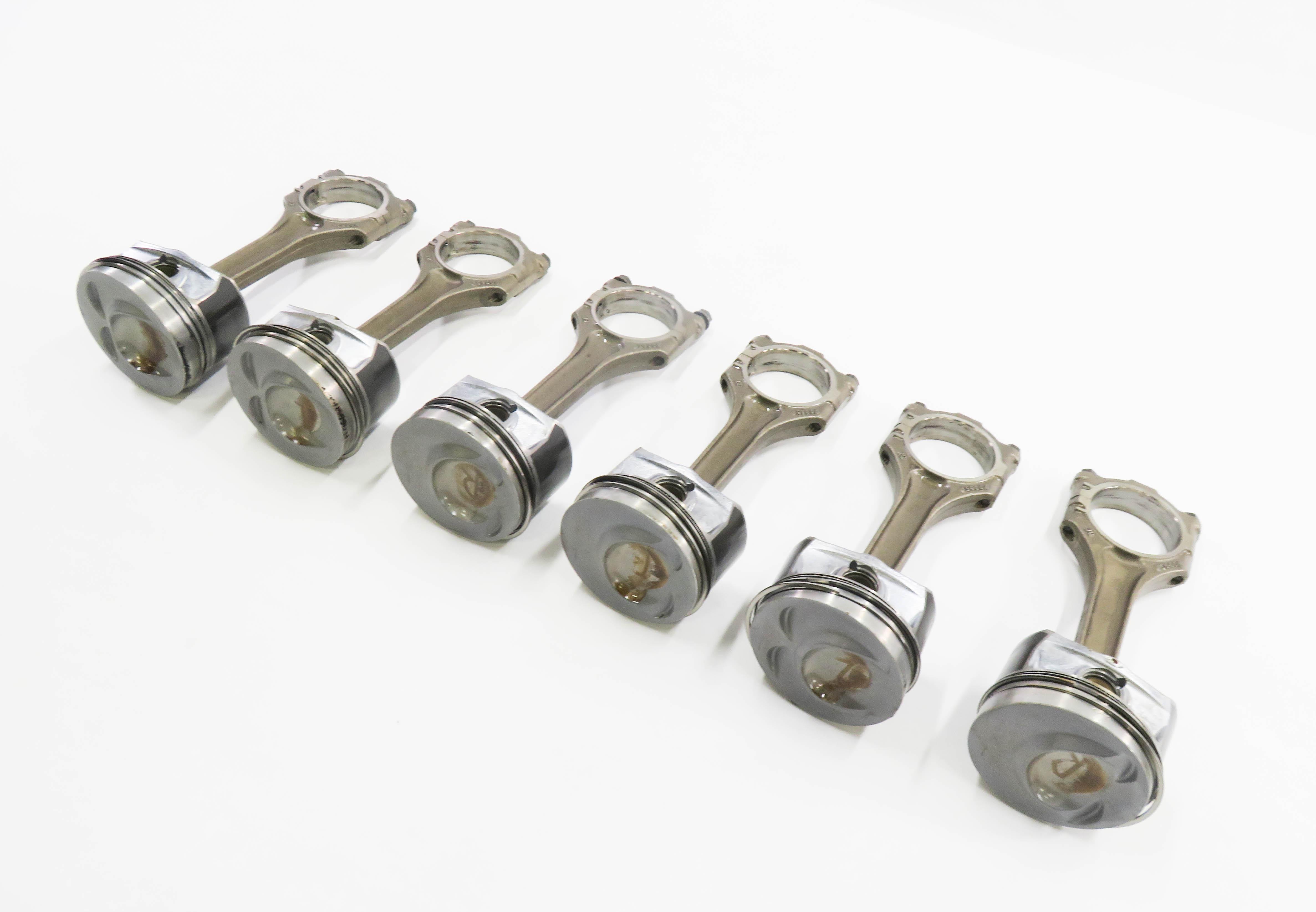 2008-2010 PORSCHE CAYENNE (957) 3.6L VR6 ENGINE - PISTON w/ CONNECTING ROD SET-6 — exact item pictured