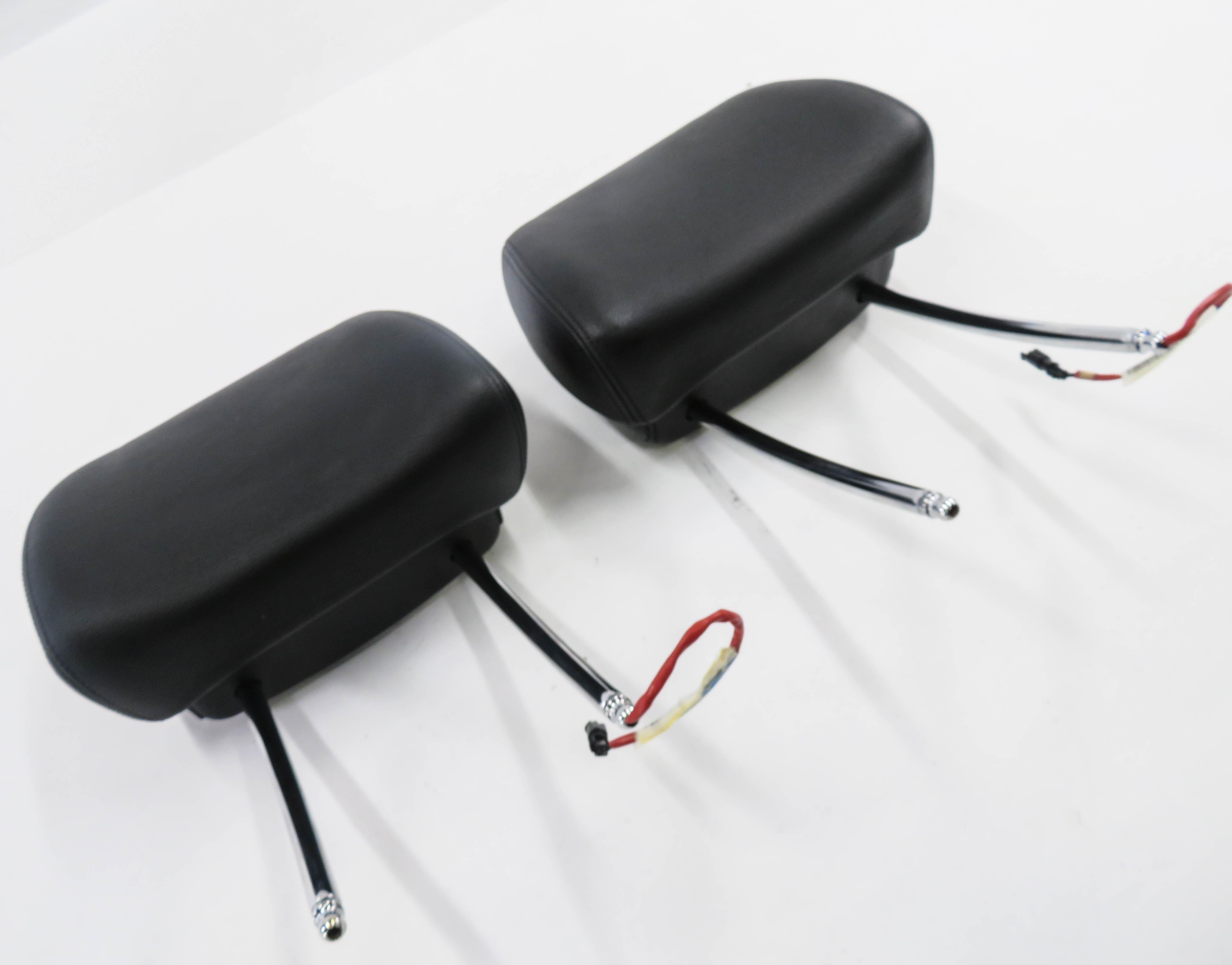 2009 BMW X5 (E70) FRONT LEFT & RIGHT ACTIVE SEAT HEADREST SET-2 (BLACK LEATHER) — exact item pictured