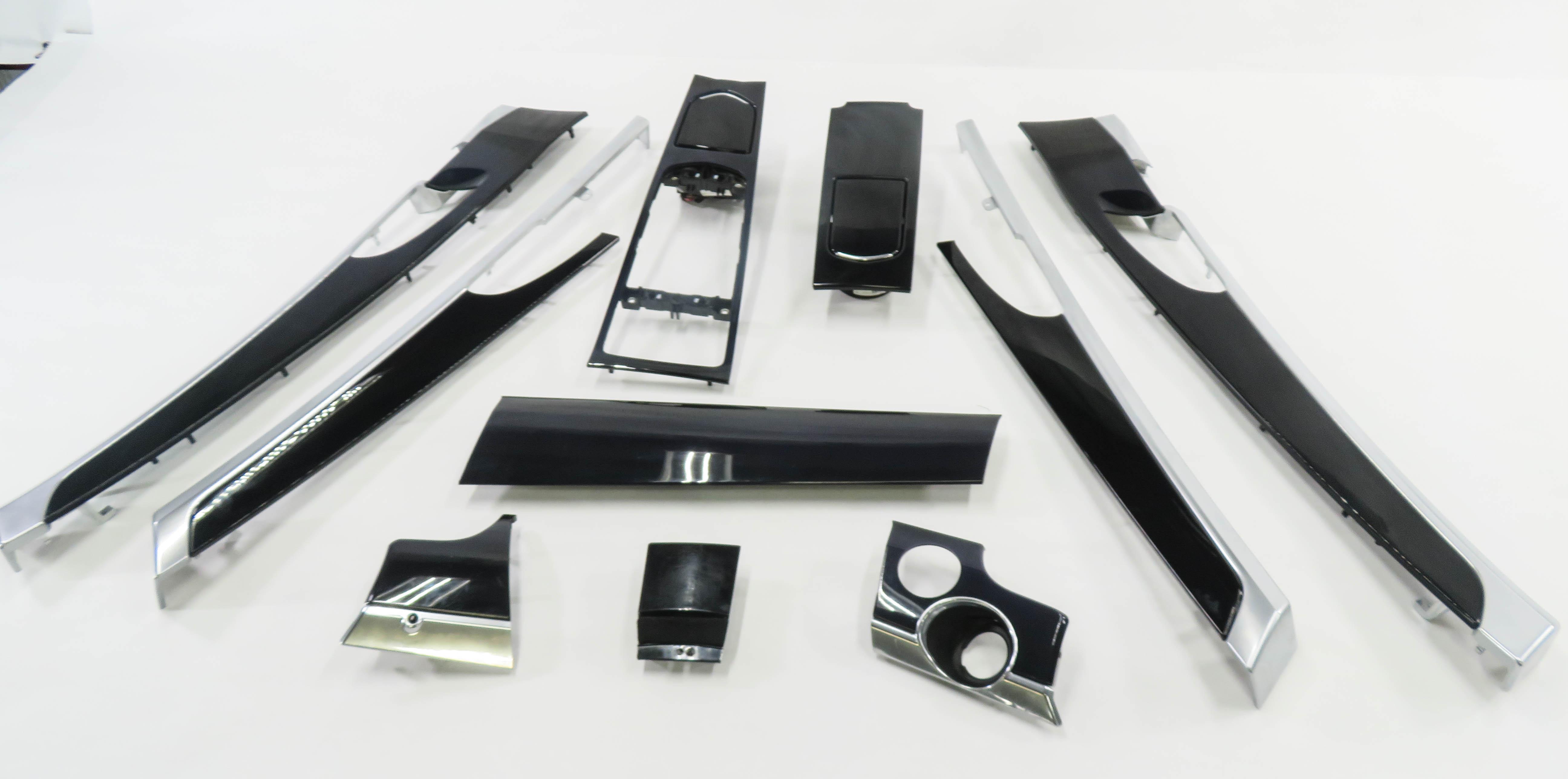 2012 PORSCHE PANAMERA (970 G1) DASH DOOR CONSOLE INTERIOR TRIM PANEL SET (BLACK) — exact item pictured