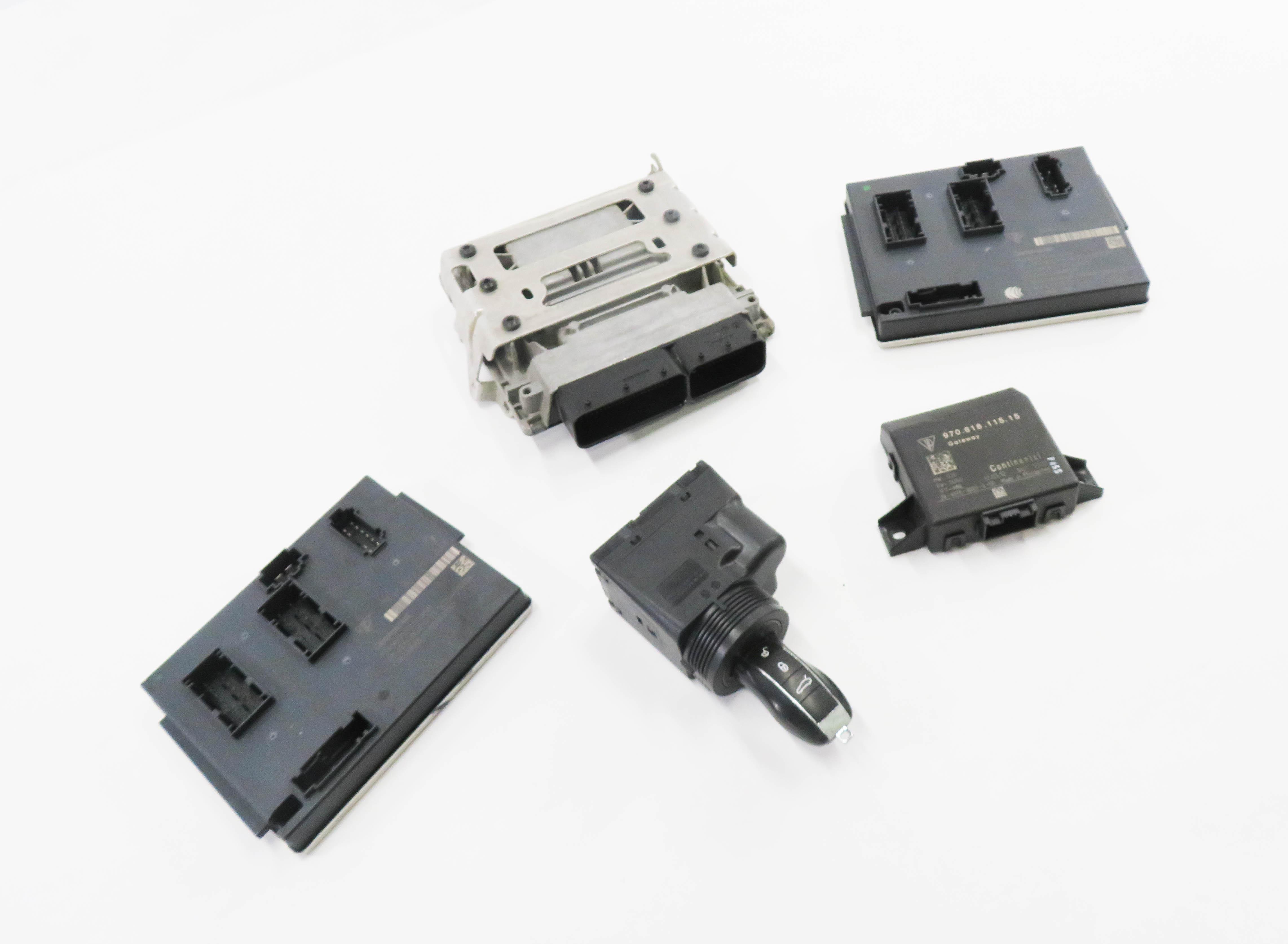12 PORSCHE PANAMERA (970 G1) 3.6L M46 ENGINE ECM ECU IMMOBILIZER MODULE KEY SET — exact item pictured