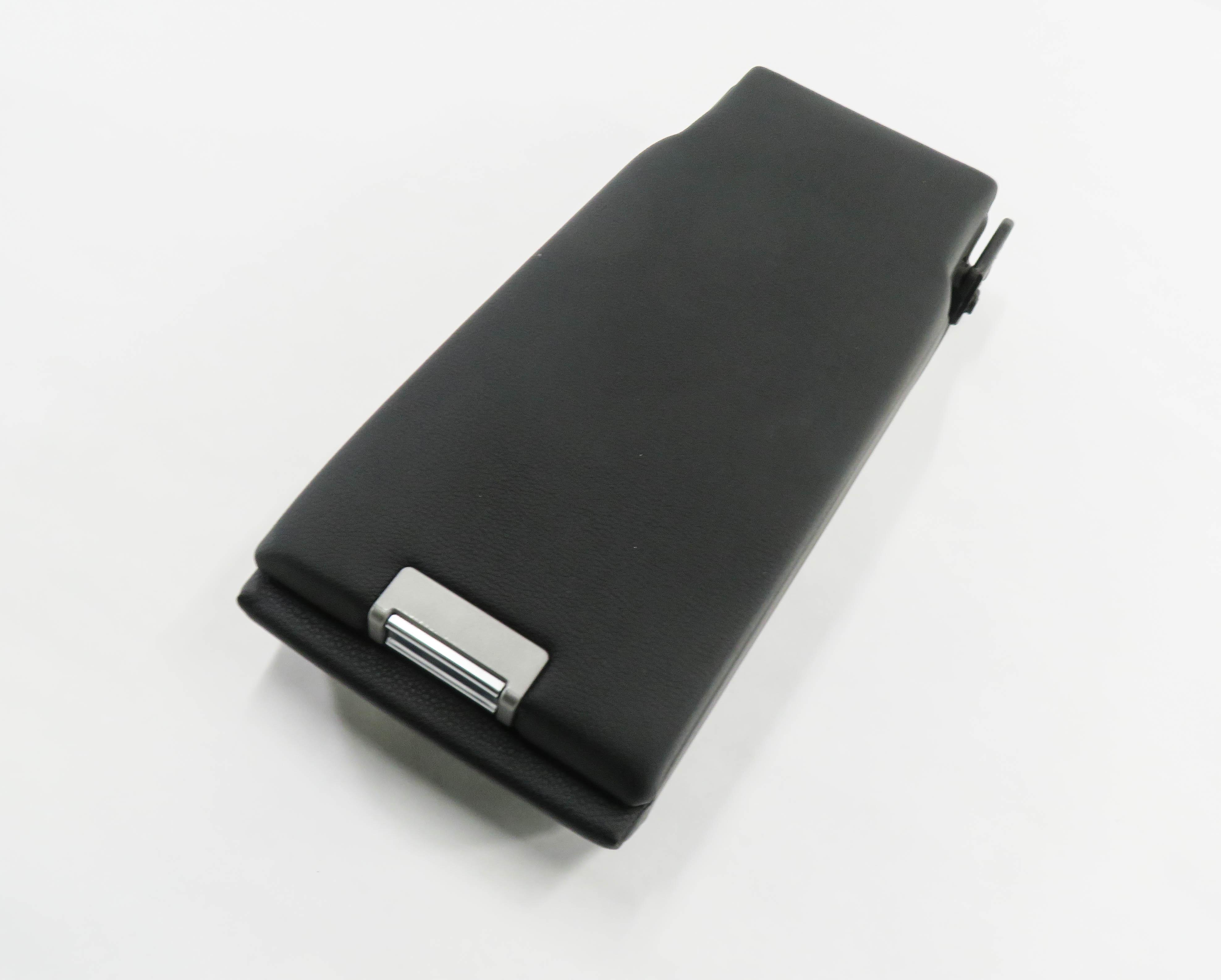 2012 PORSCHE PANAMERA (970 G1) REAR CENTER CONSOLE ARMREST COMPARTMENT (BLACK) — exact item pictured