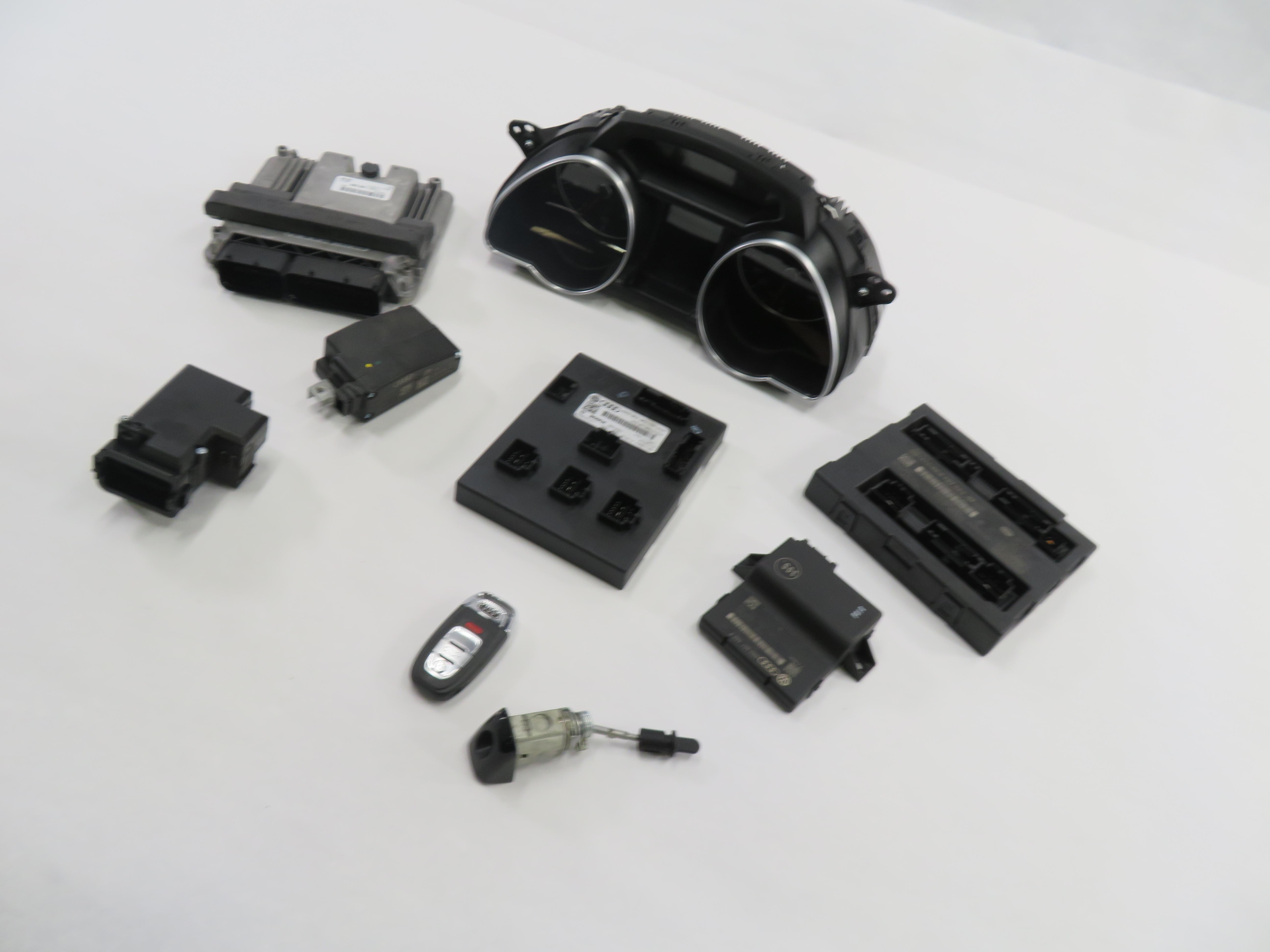 2014 AUDI A5 (B8 8T) 2.0L CPMB ENGINE ECM BCM GATEWAY IMMOBILIZER MODULE KEY SET — exact item pictured