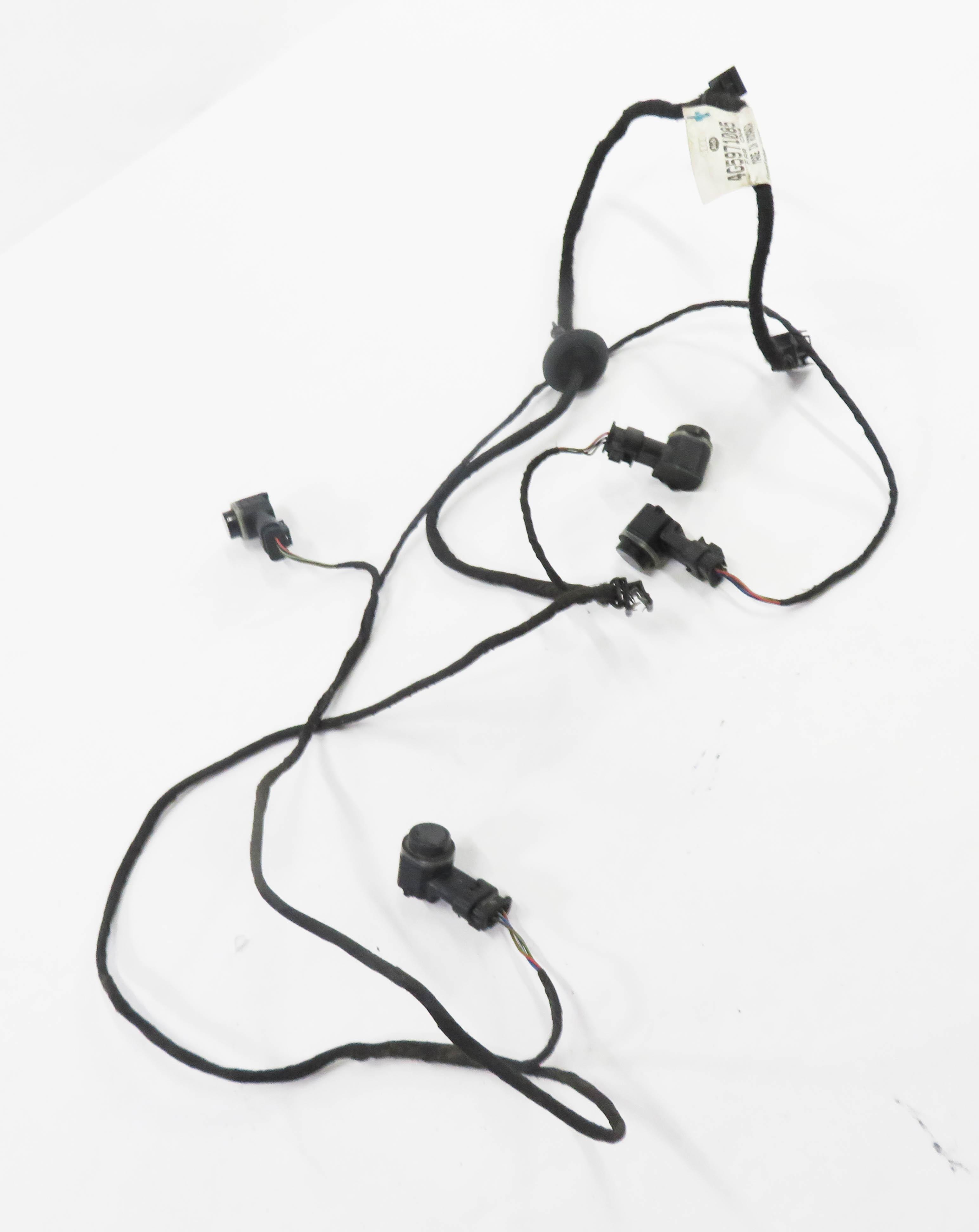 2013 AUDI A6 (C7) REAR PDC PARK DISTANCE SENSOR SET w/ HARNESS (PHANTOM BLACK) — exact item pictured
