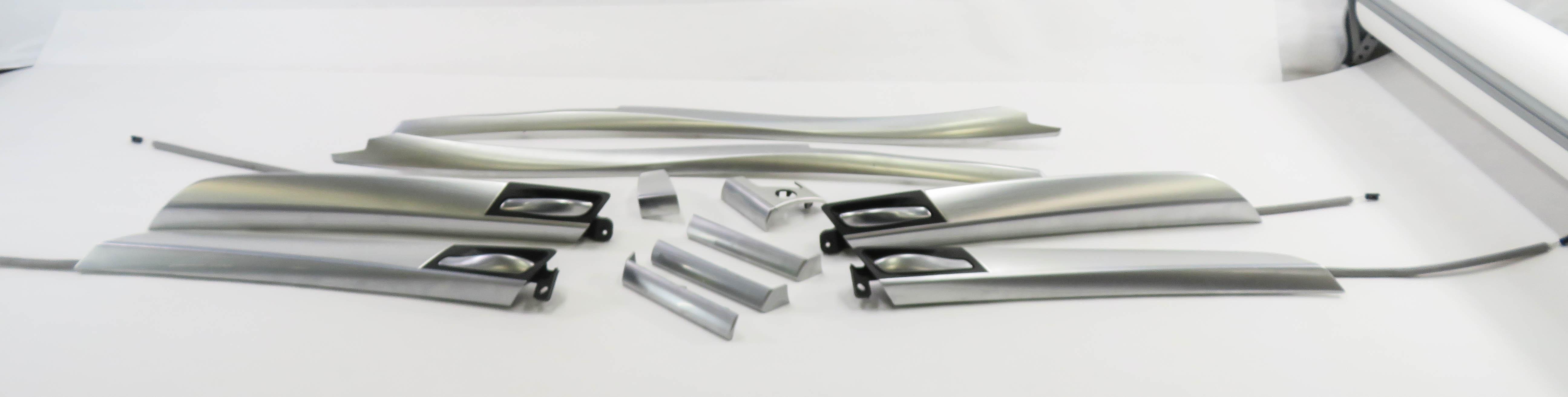 2012 BMW X6 (E71) DASH DOOR CONSOLE TRIM PANEL SET (BRUSHED ALUMINUM) — exact item pictured