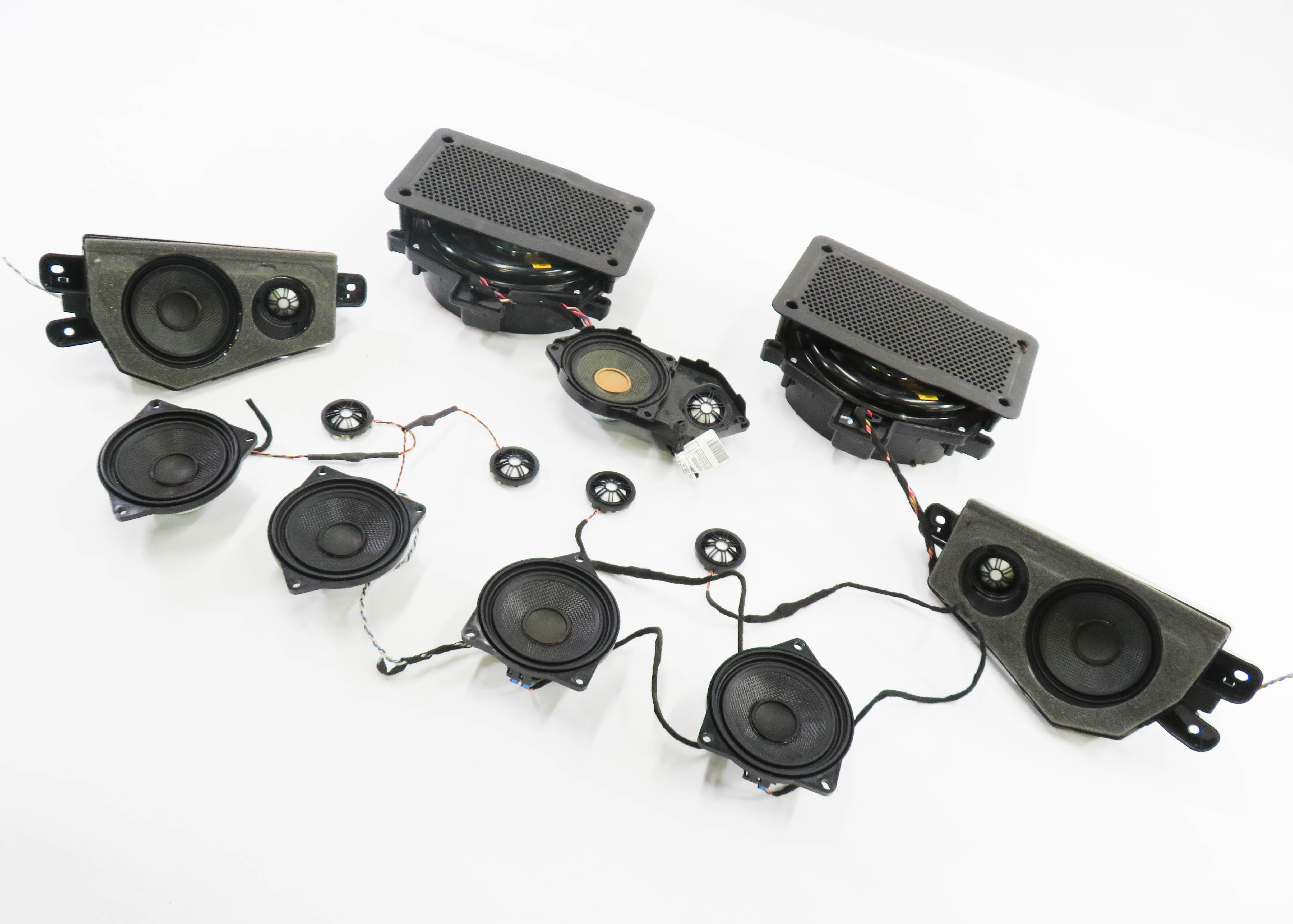 2012 BMW X6 (E71) RADIO STEREO LOGIC-7 AUDIO SUB SUBWOOFER TWEETER SPEAKER SET — exact item pictured