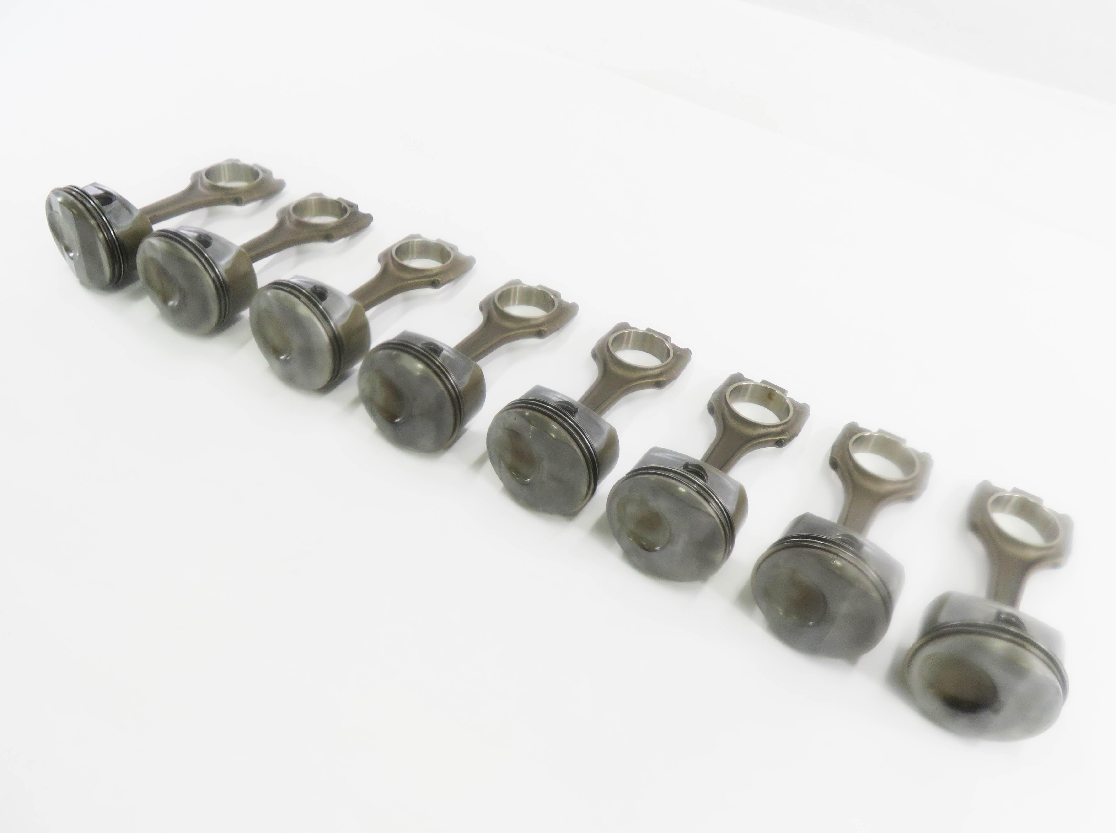 2008-2012 PORSCHE CAYENNE PANAMERA (958 970 G1) 4.8L M48 V8 ENGINE PISTON SET — exact item pictured