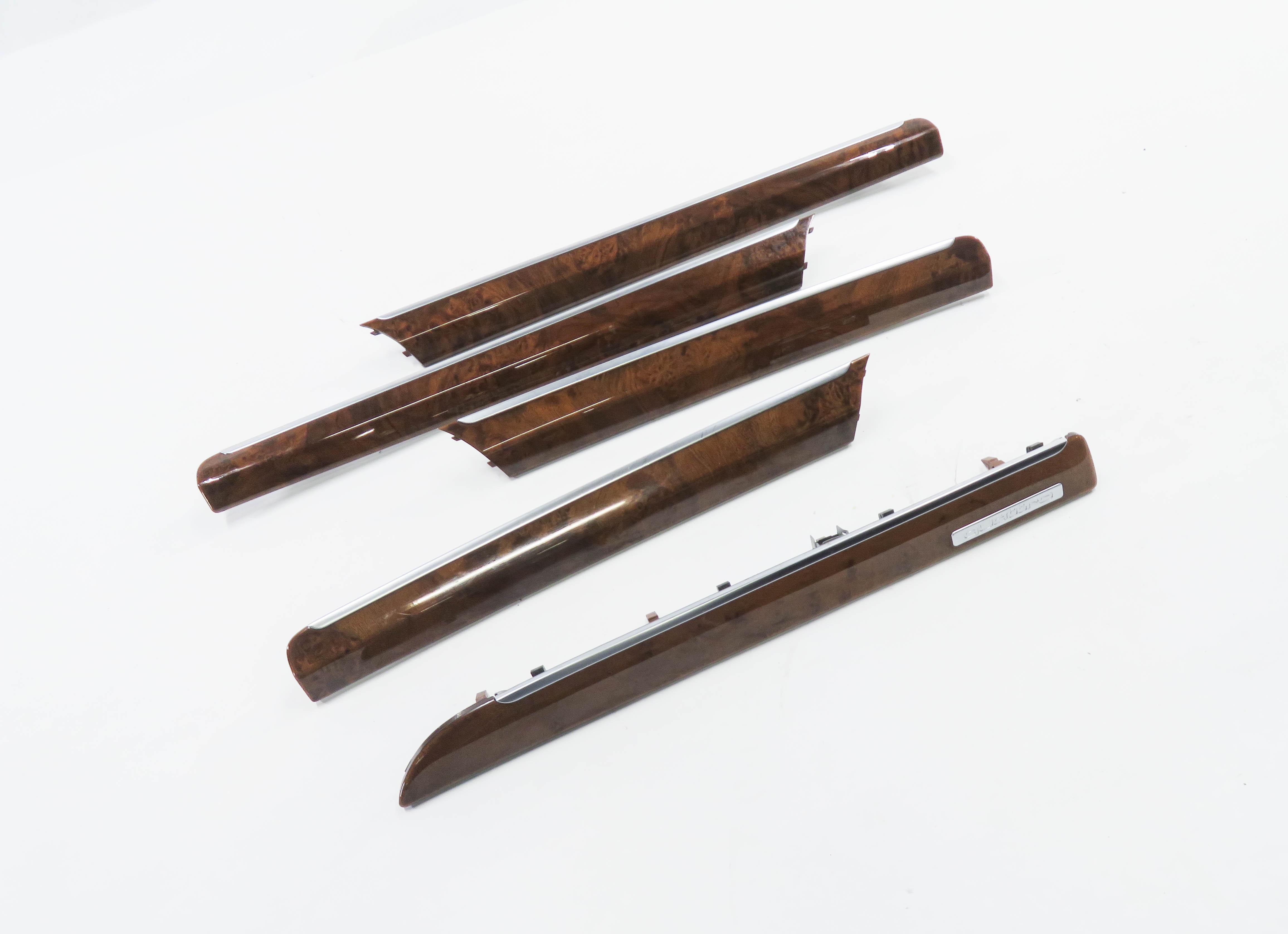 2014 AUDI Q7 (4L) DASH & DOOR WOOD GRAIN TRIM PANEL SET-5 — exact item pictured