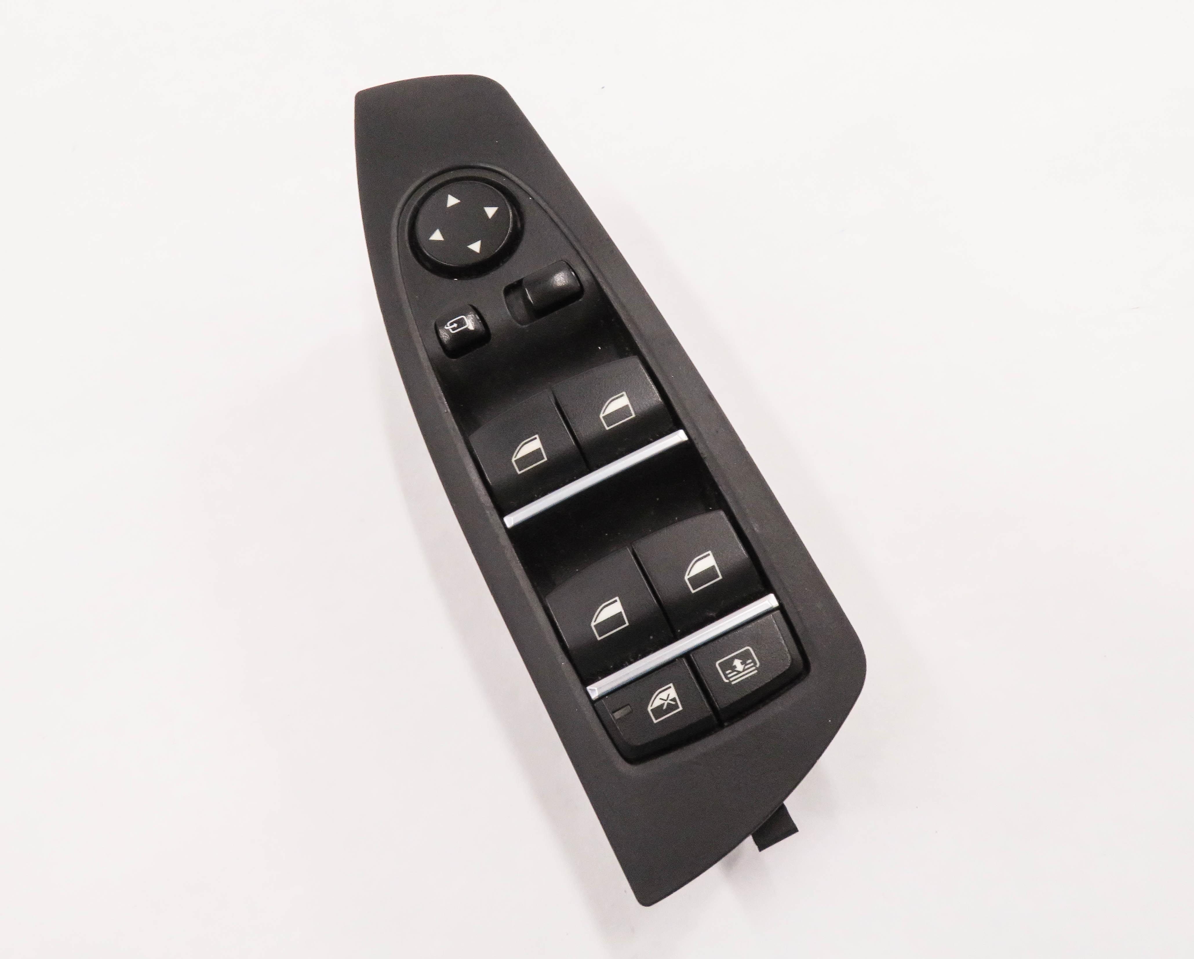 09-15 BMW 740i 750i 760i B7 (F01) DRIVER WINDOW SWITCH w/ SHADE & P-FOLD (BLACK) — exact item pictured