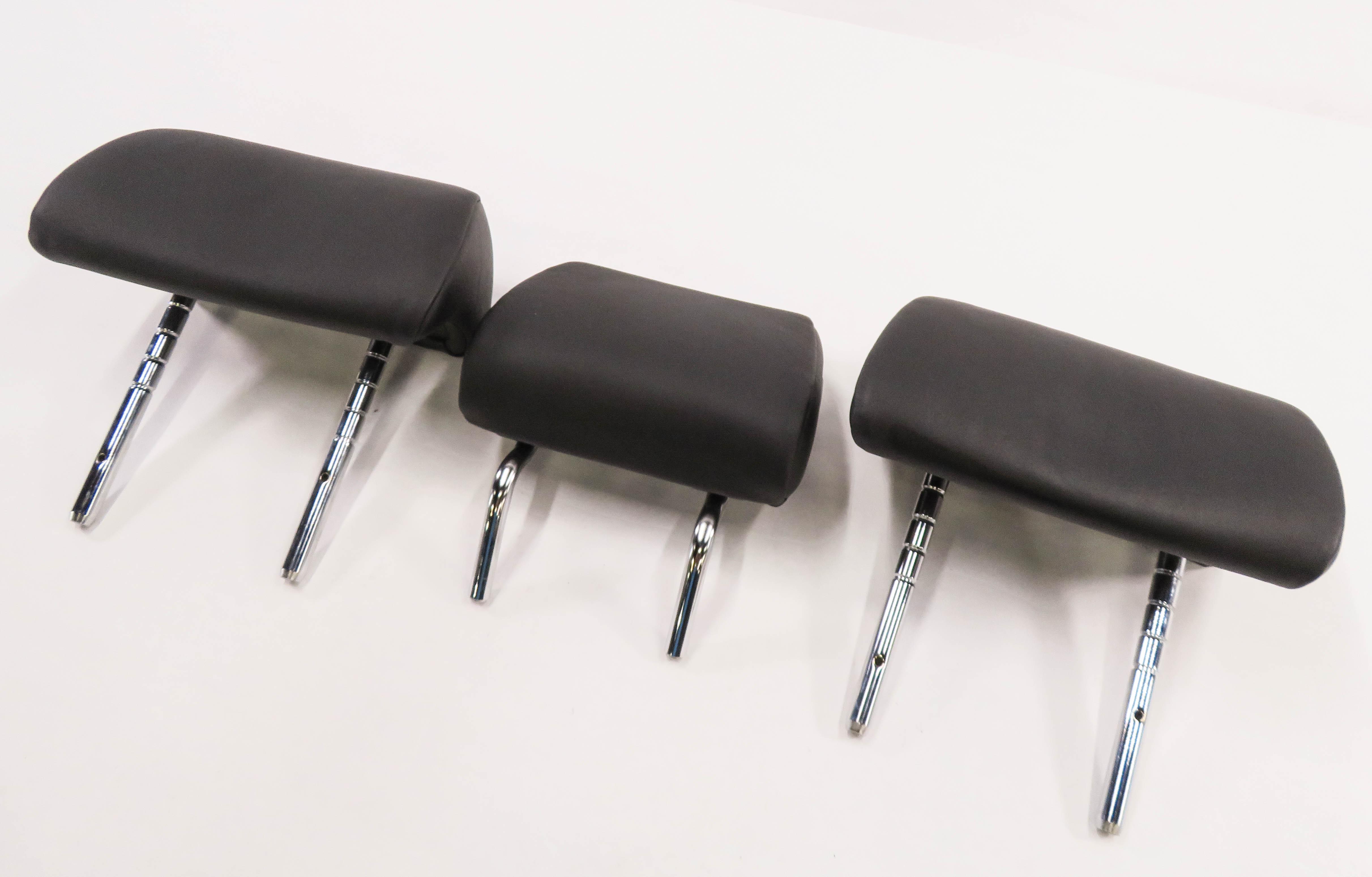 2012 BMW 750i (F01) REAR SEAT HEADREST SET-3 (BLACK NAPPA LEATHER NASW) — exact item pictured
